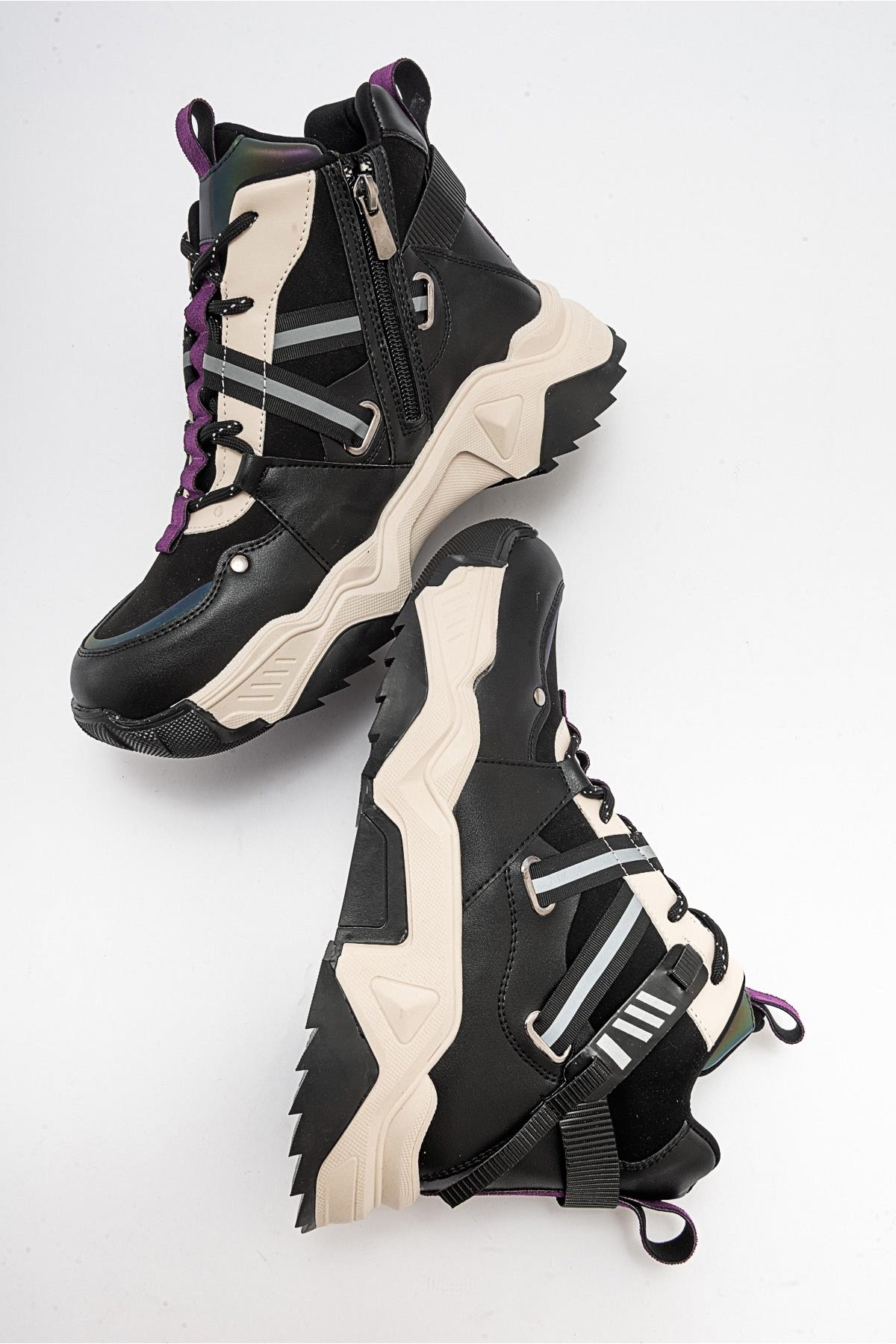 Seraphine - Black Purple Sport Boot (Women)