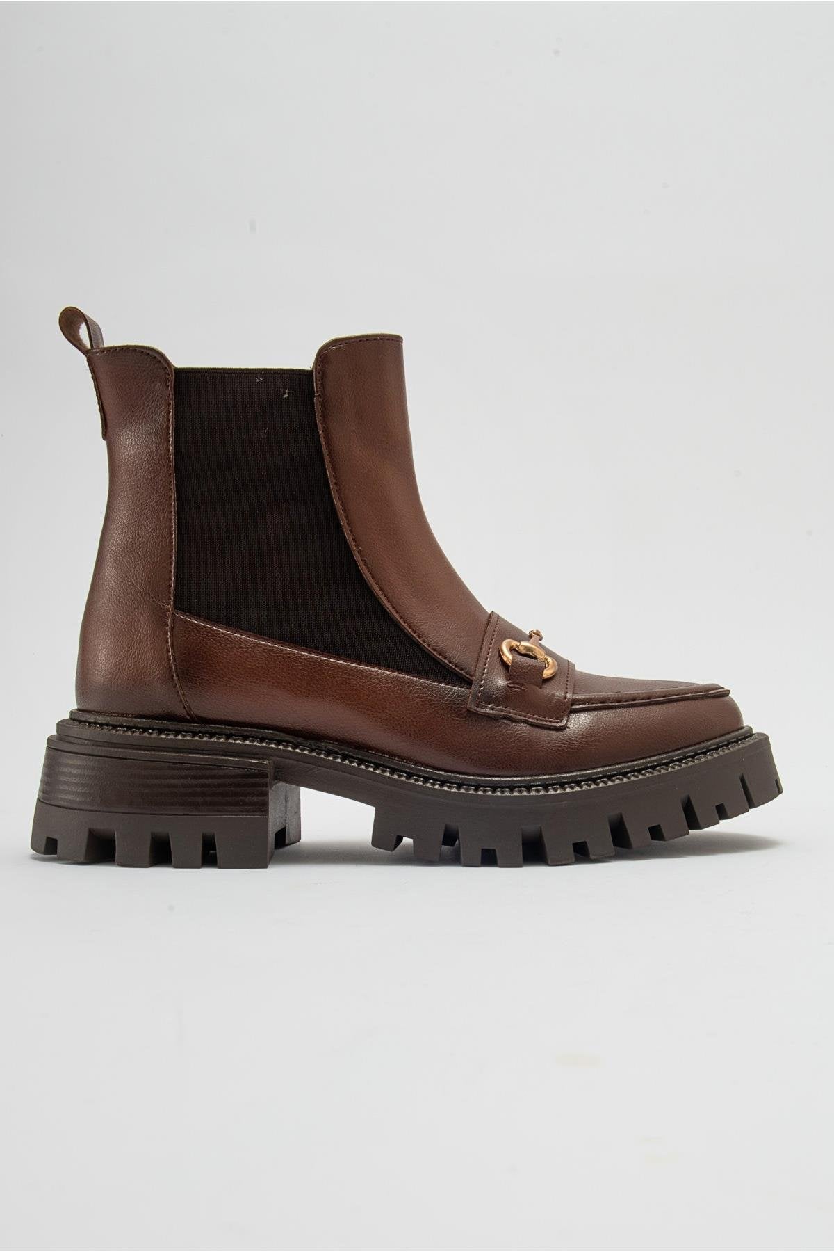 Vesper Cognac Brown Buckled Chelsea Boot (Women)