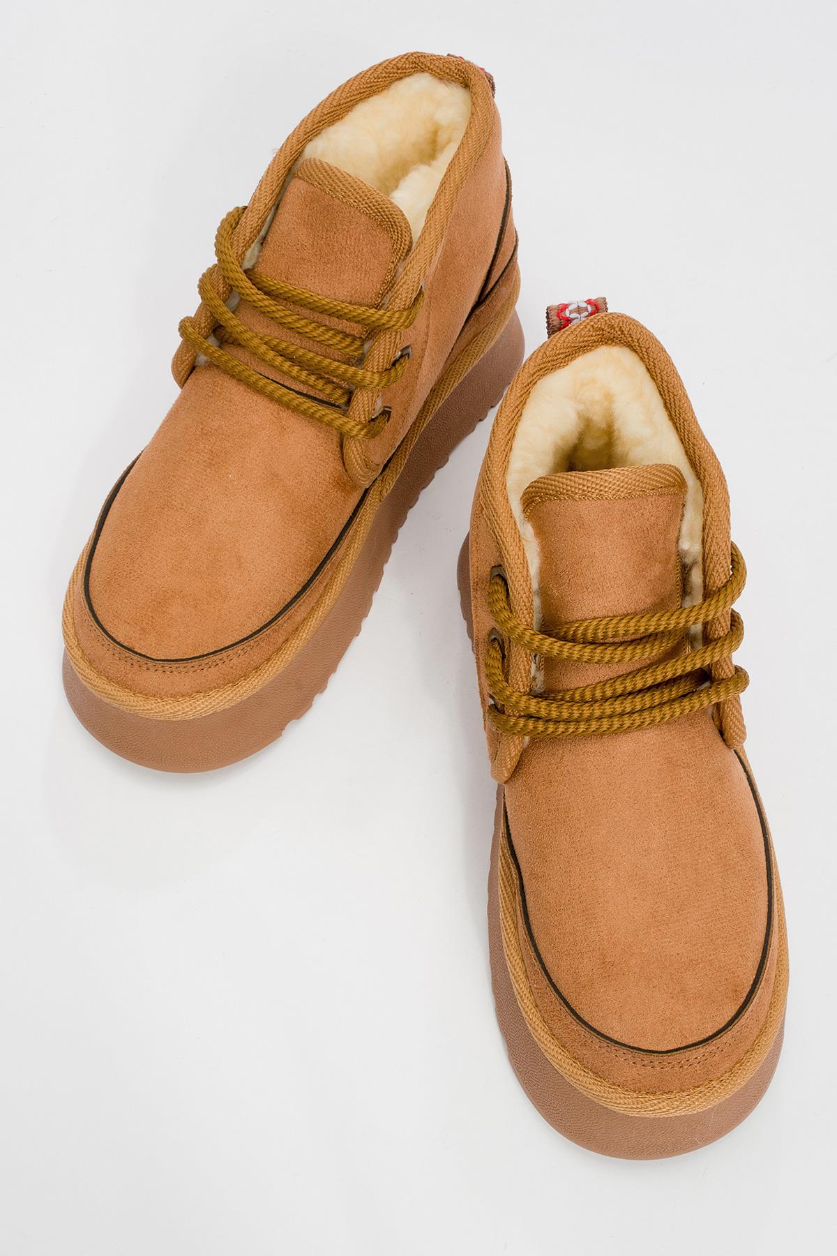 Ovela - Cognac Chunky Sole Lace-Up Sport Boot (Women)