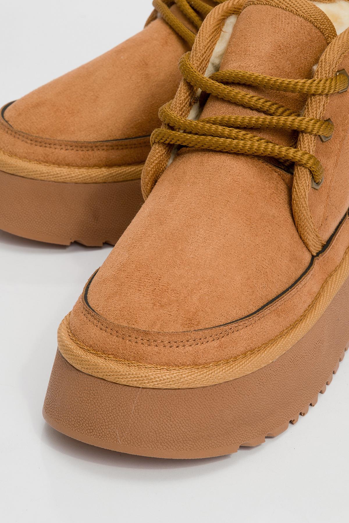 Ovela - Cognac Chunky Sole Lace-Up Sport Boot (Women)