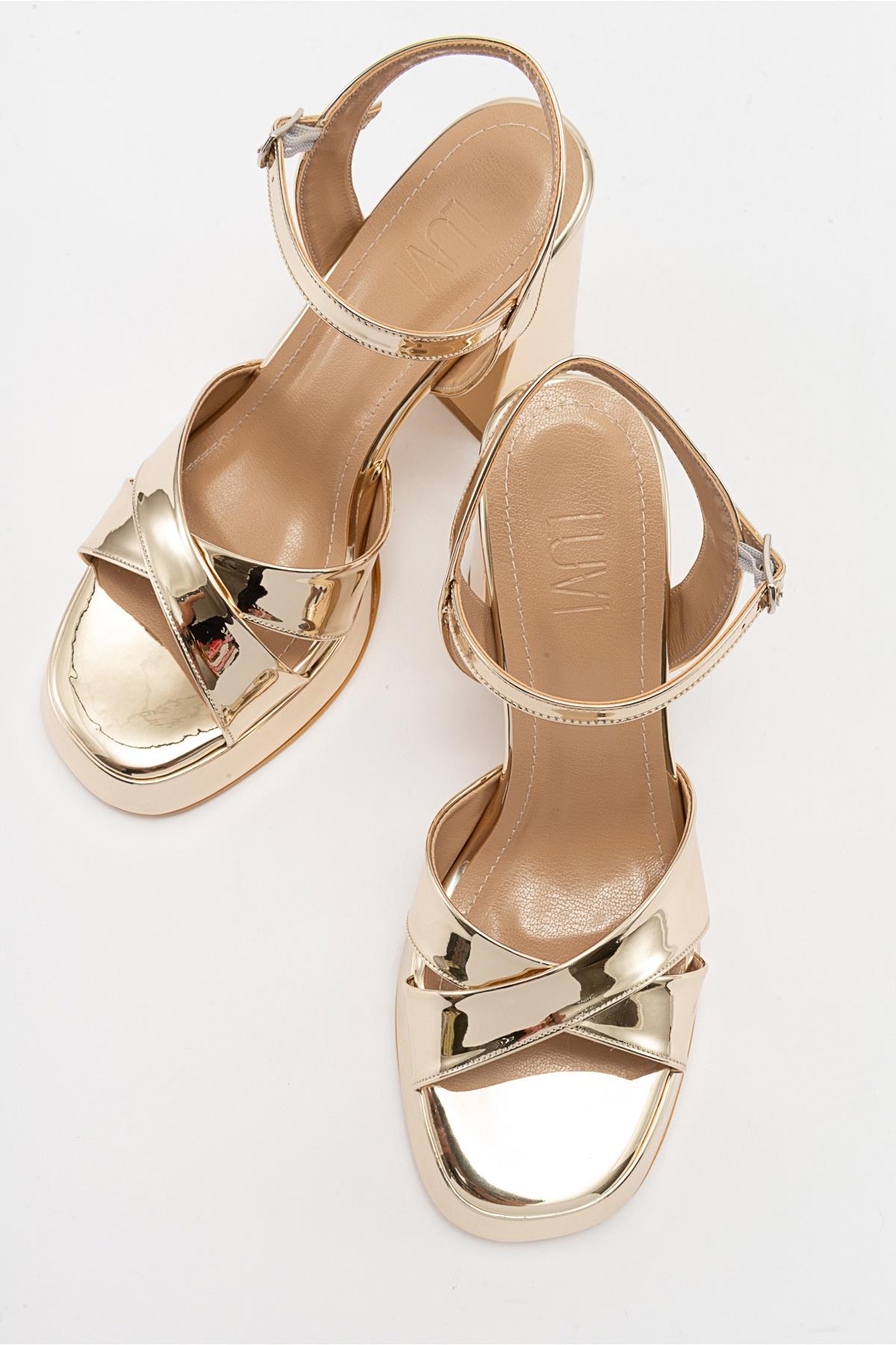Lello - Gold Platform Heel Shoe (Women)