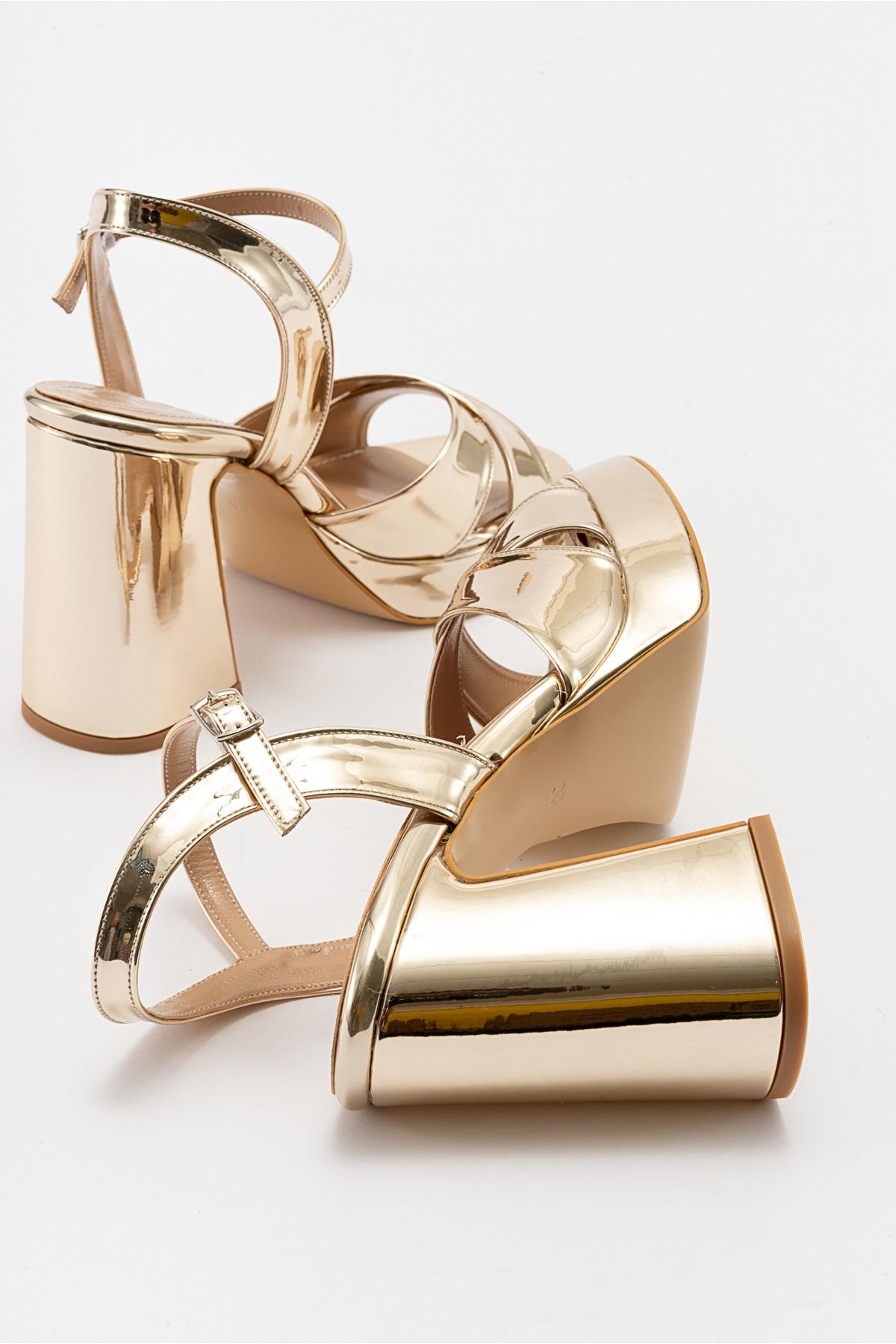 Lello - Gold Platform Heel Shoe (Women)