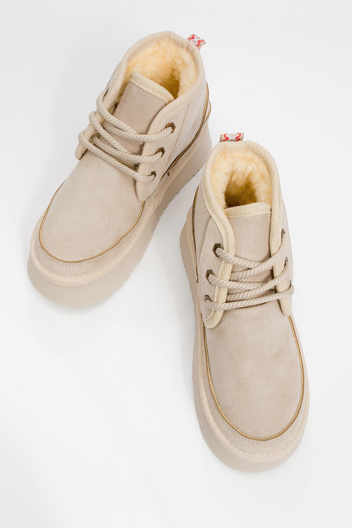 Ovela Dark Beige Chunky Boot (Women)