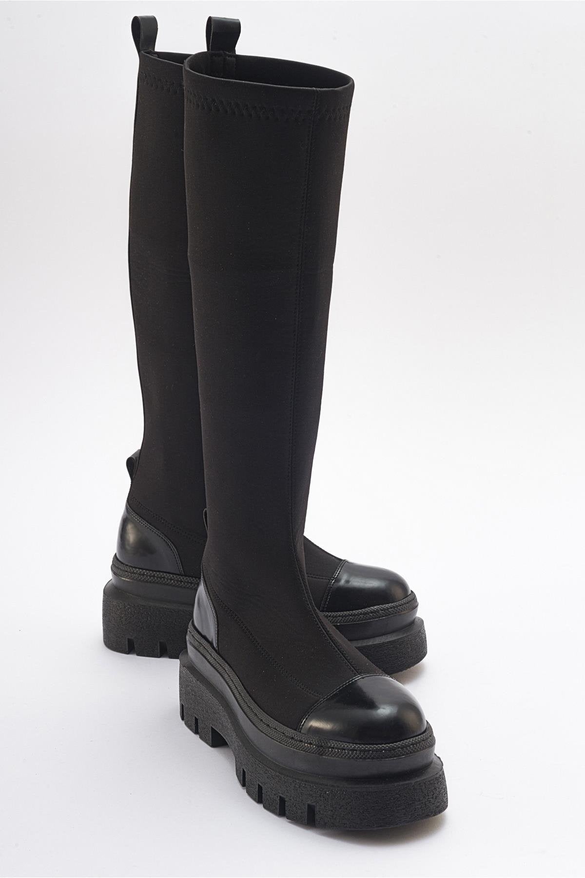 Celine - Black Scuba Thick-Sole Boot (Women)