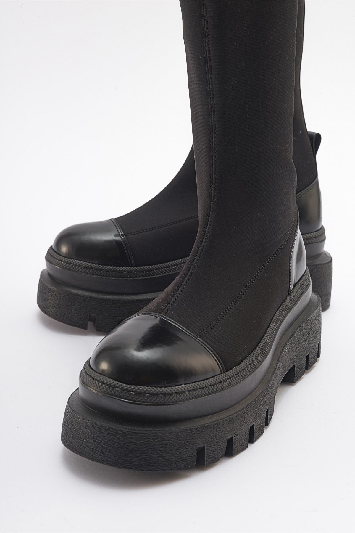 Celine - Black Scuba Thick-Sole Boot (Women)