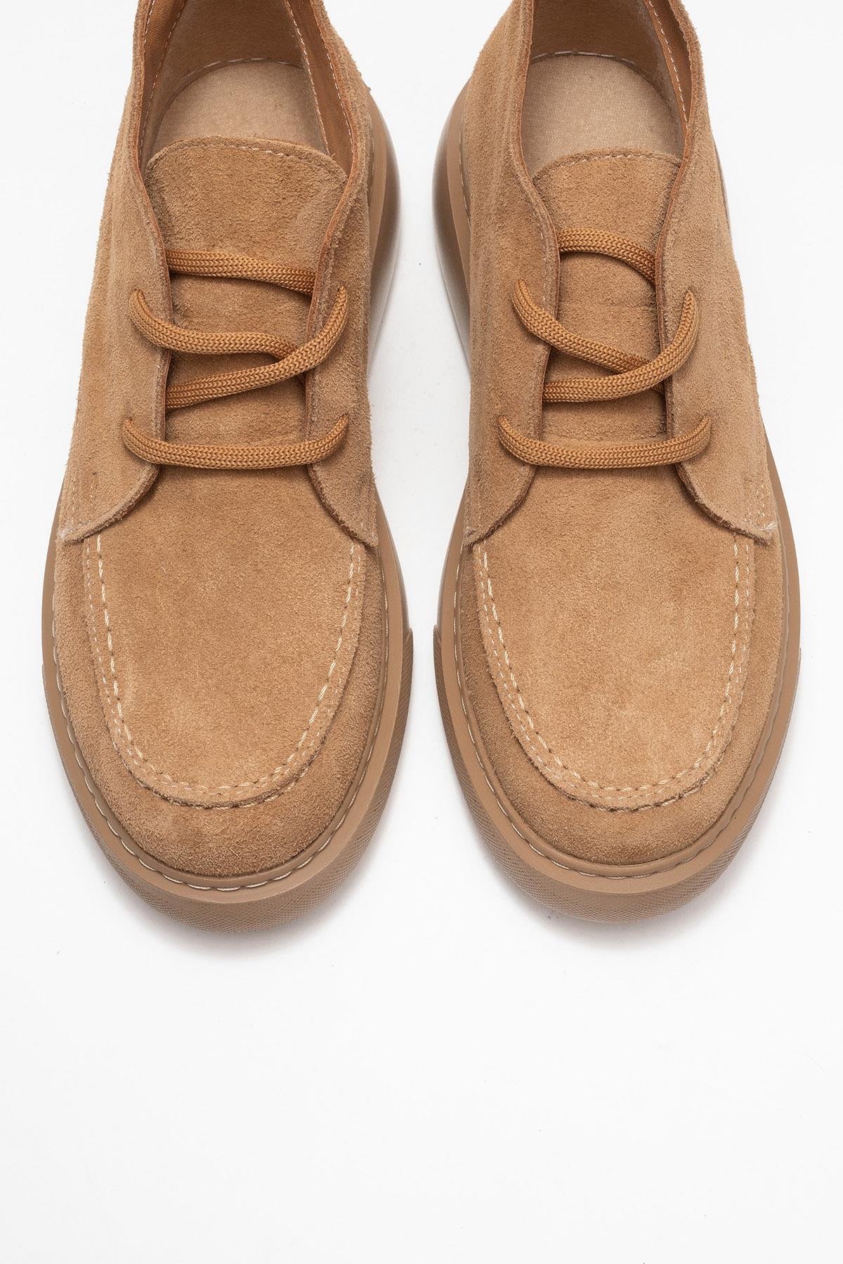 Lilya - Taupe Genuine Suede Leather Chukka Boot (Women)