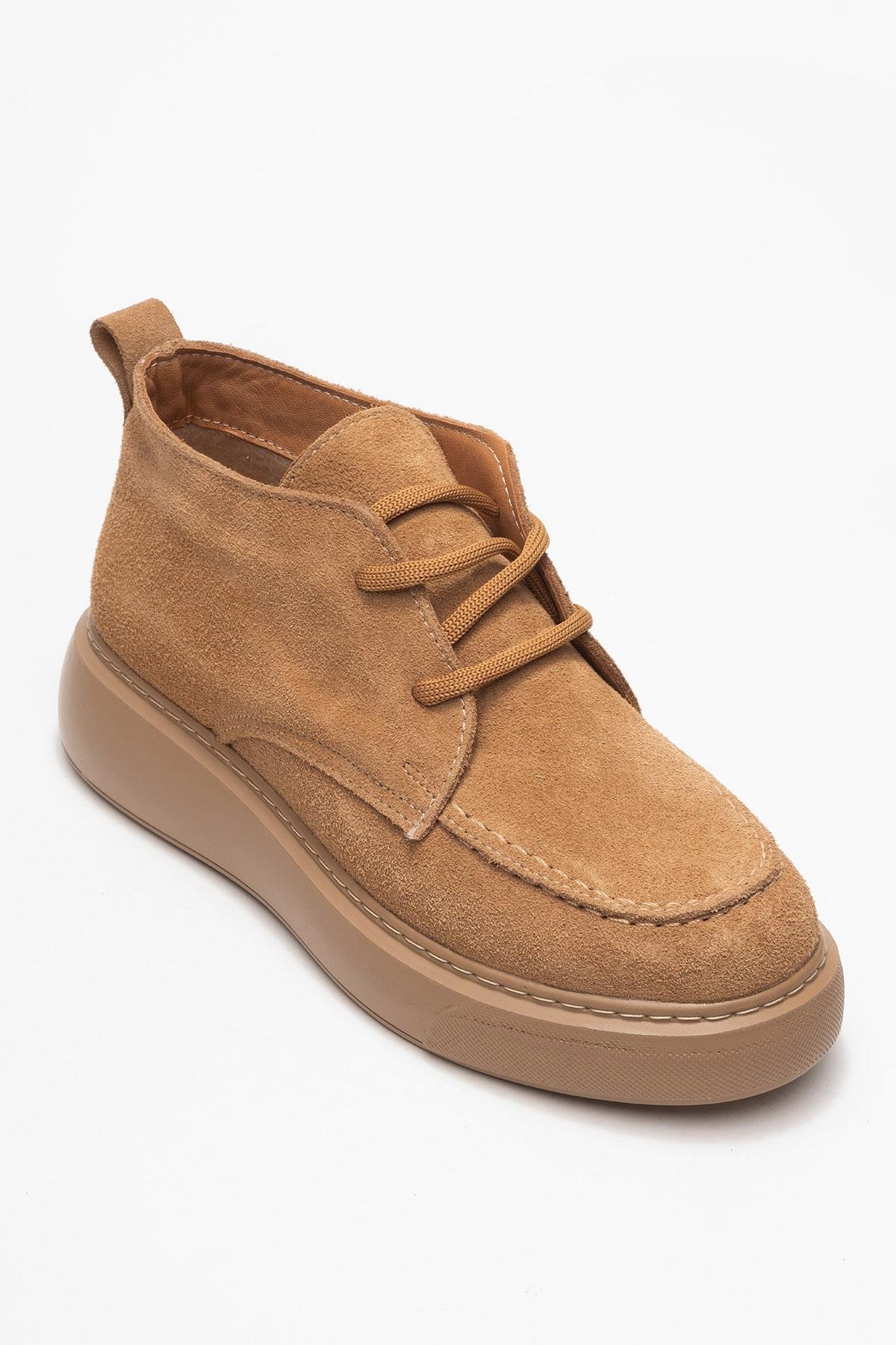 Lilya - Taupe Genuine Suede Leather Chukka Boot (Women)