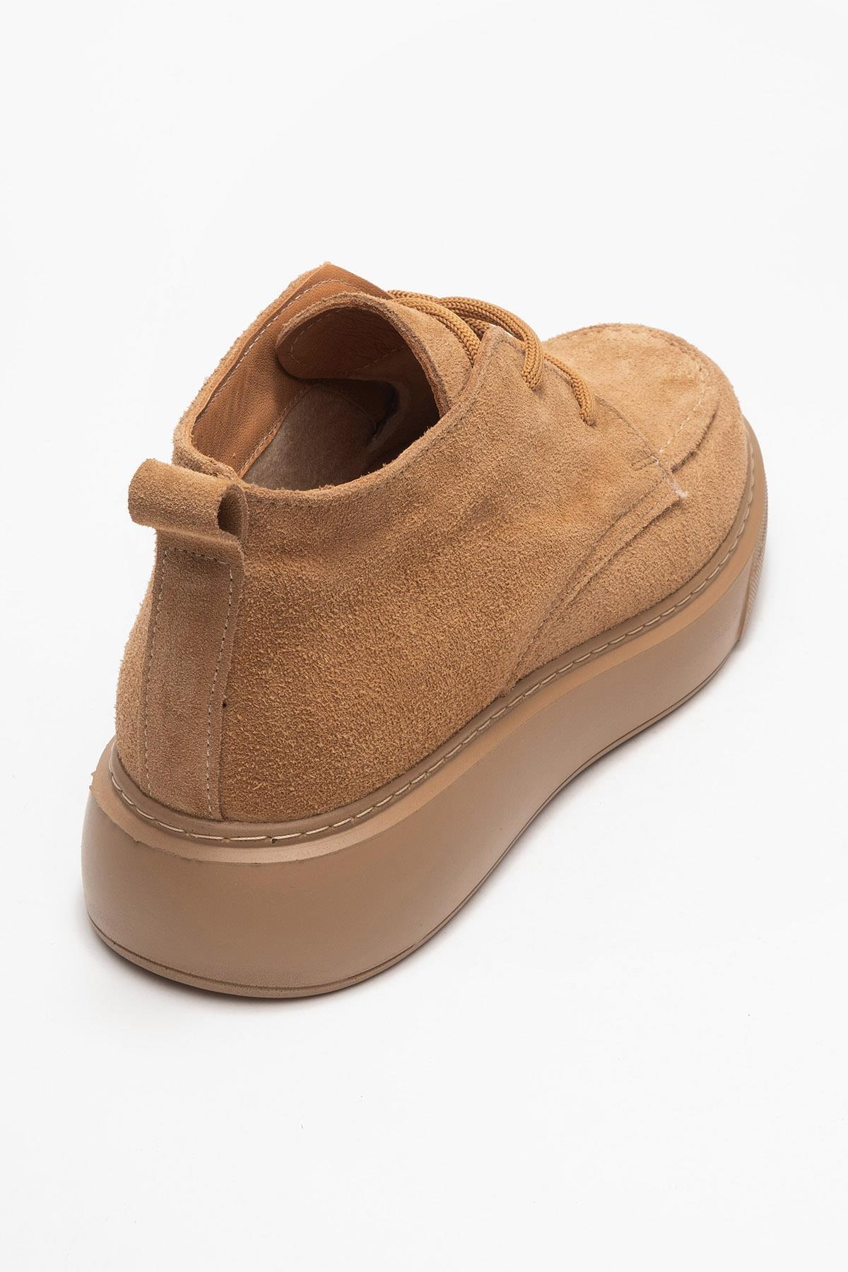 Lilya - Taupe Genuine Suede Leather Chukka Boot (Women)