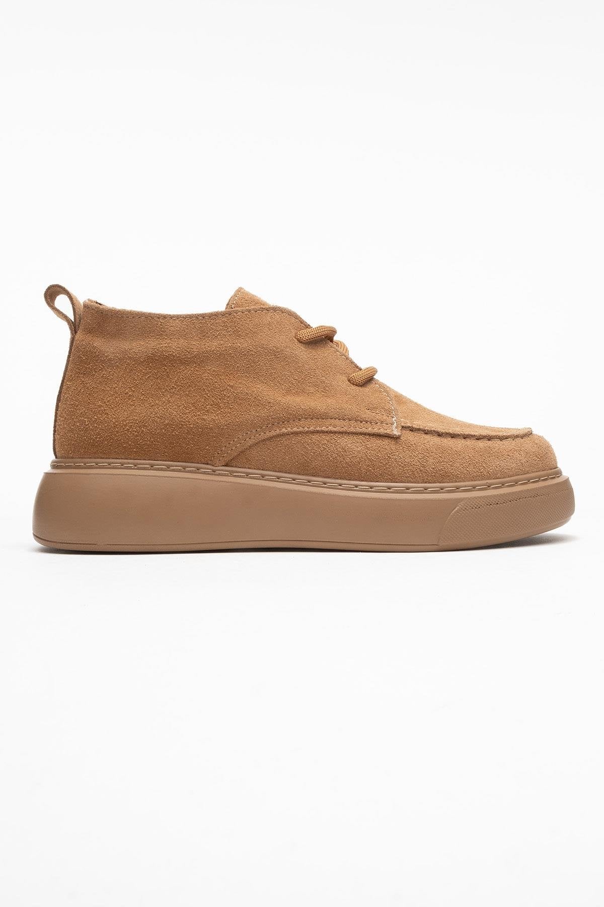 Lilya - Taupe Genuine Suede Leather Chukka Boot (Women)