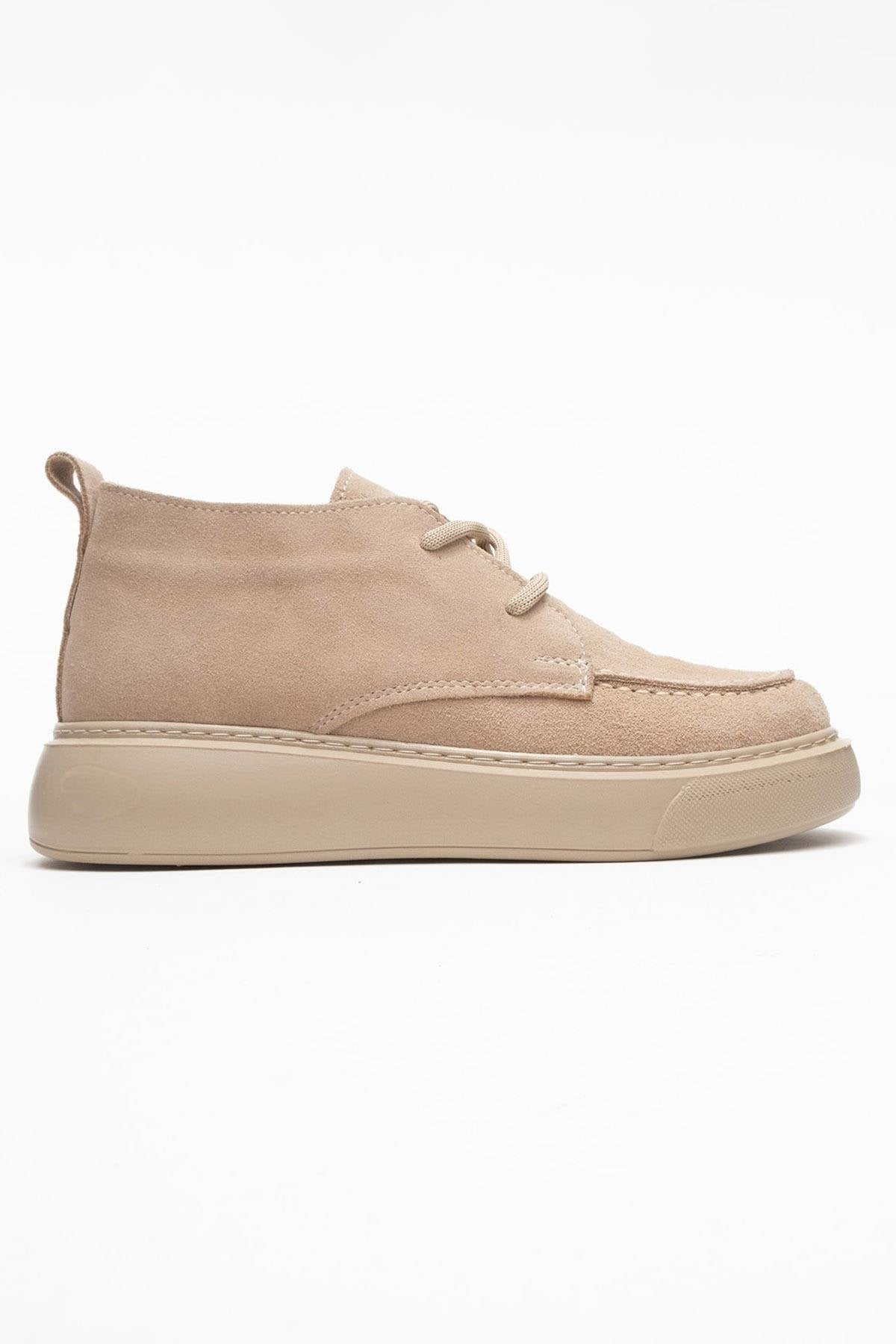 Lilya - Taupe Genuine Suede Leather Chukka Boot (Women)