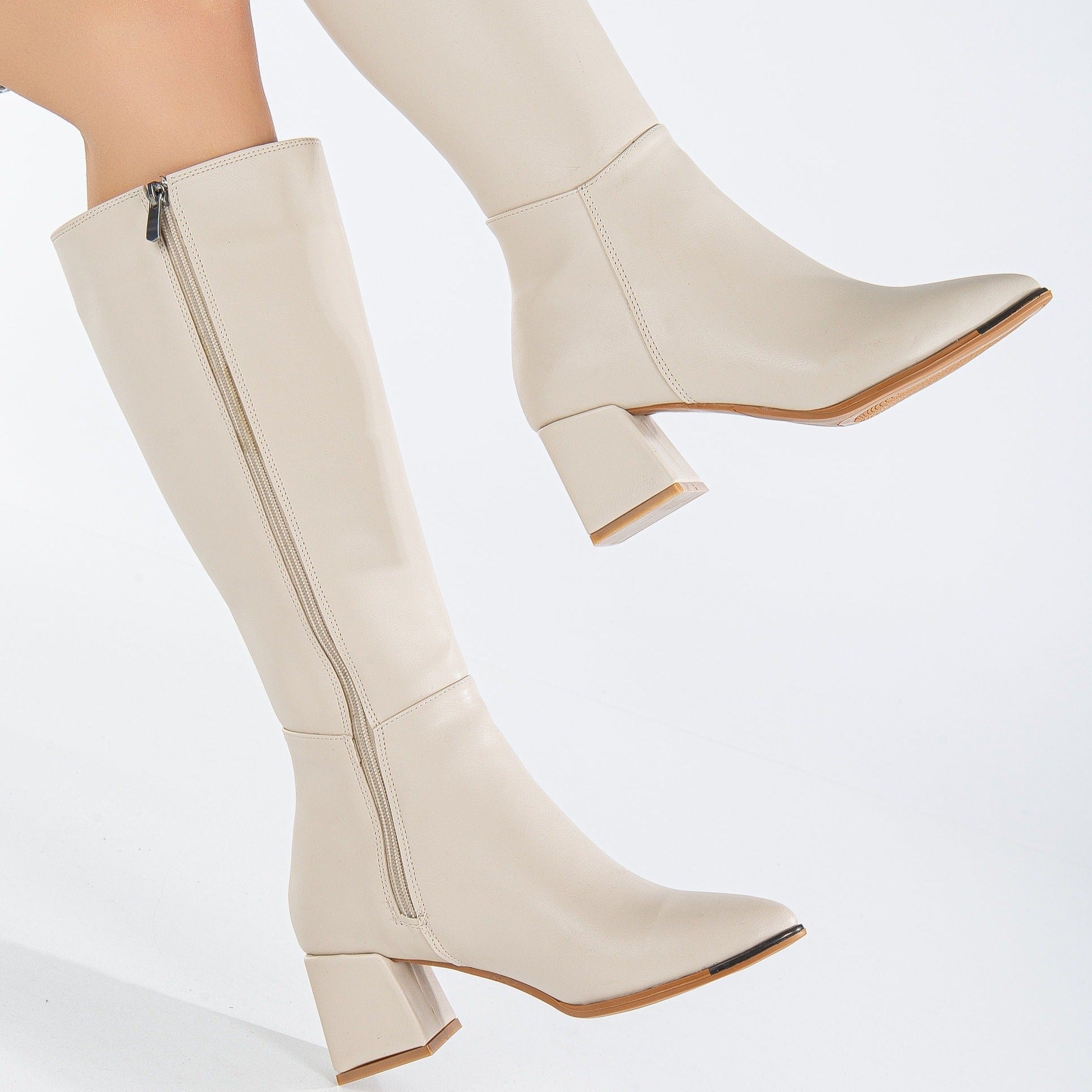 Lizette - Beige Boots