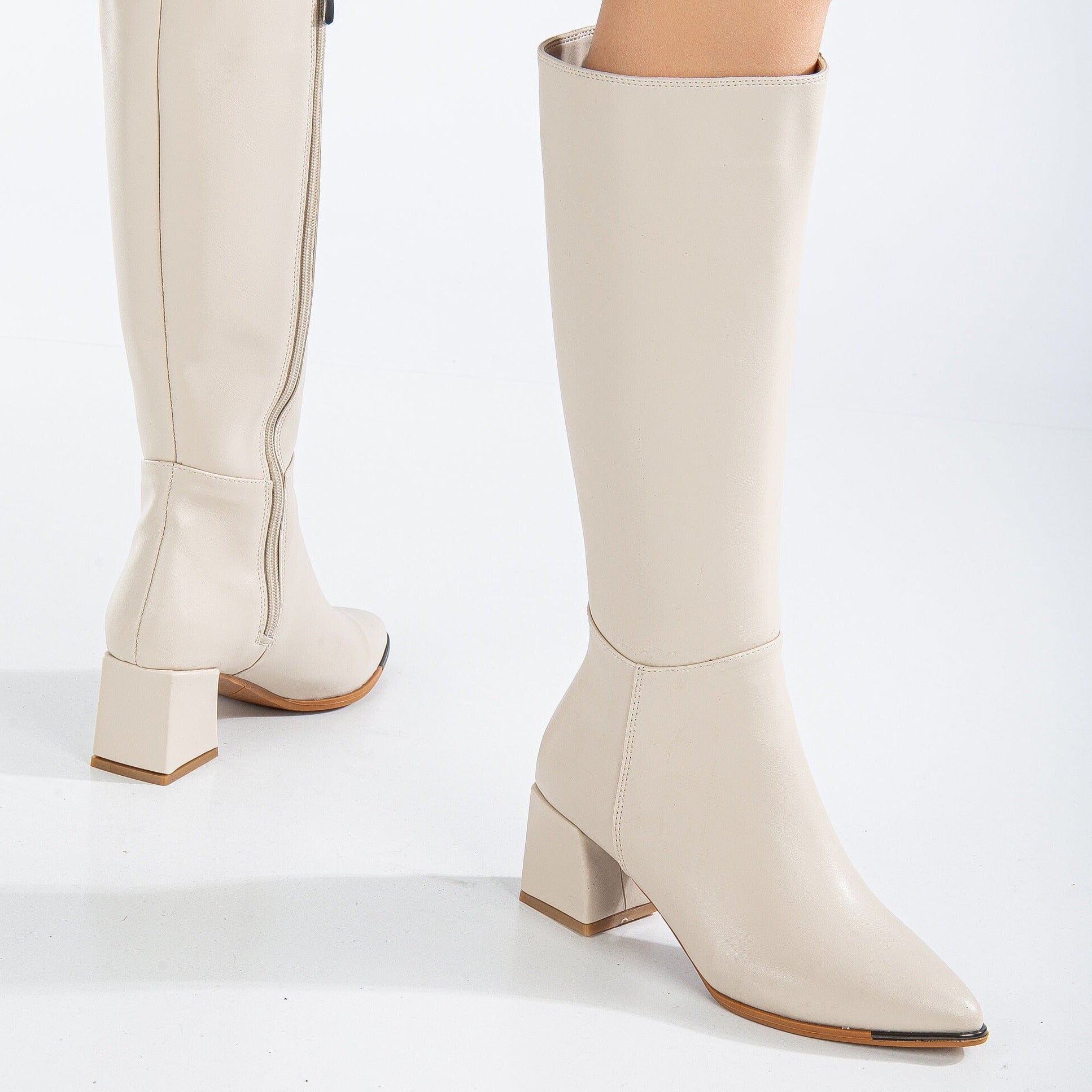 Lizette - Beige Boots