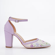 Lorraine - Lavender Floral Lace Wedding Shoes