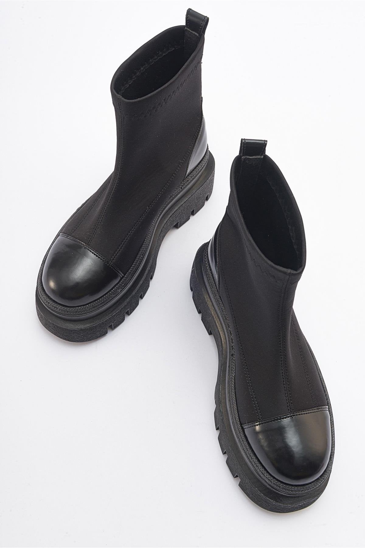 Aves - Black Chunky Sole Boot (Women)