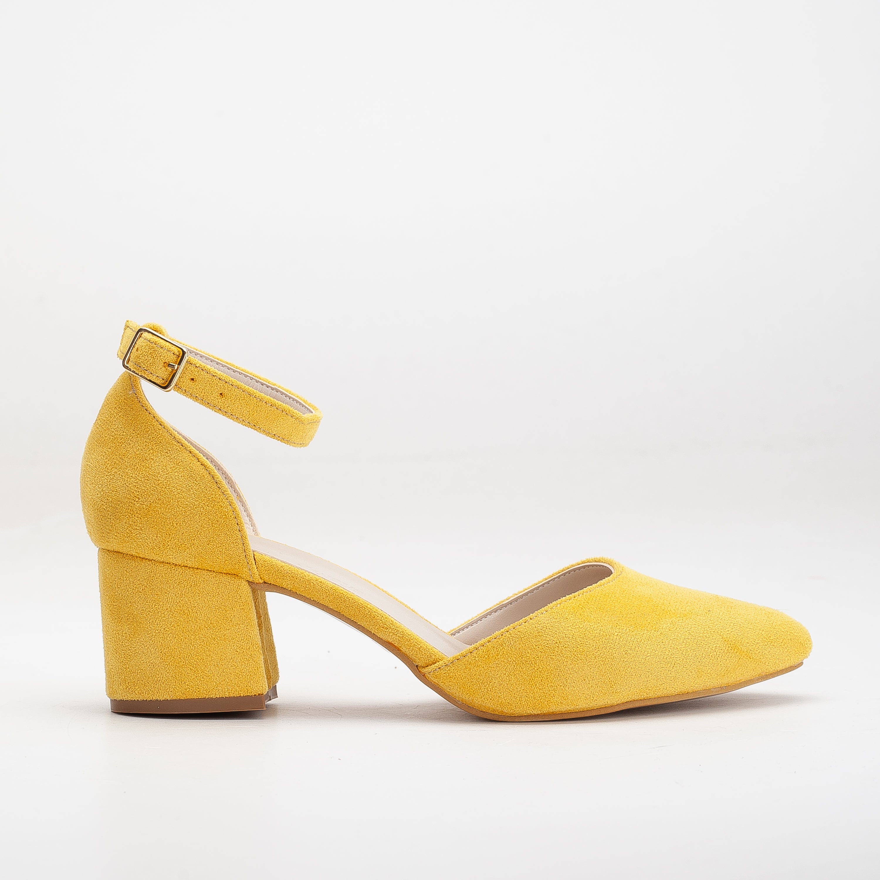 Miranda - Yellow Pumps with Pearls
