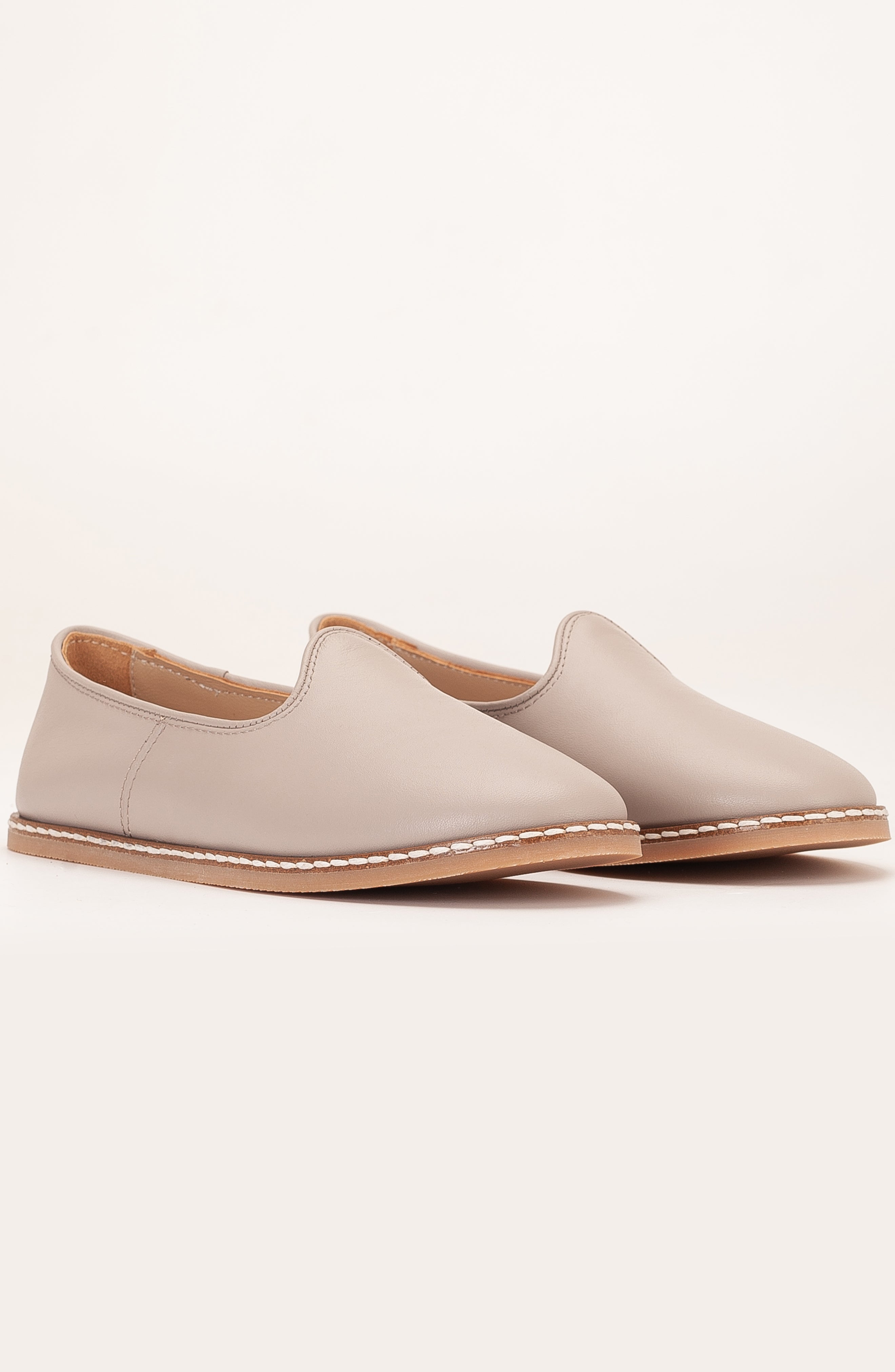 Dalya - Dark Beige Leather Slip On (Women)