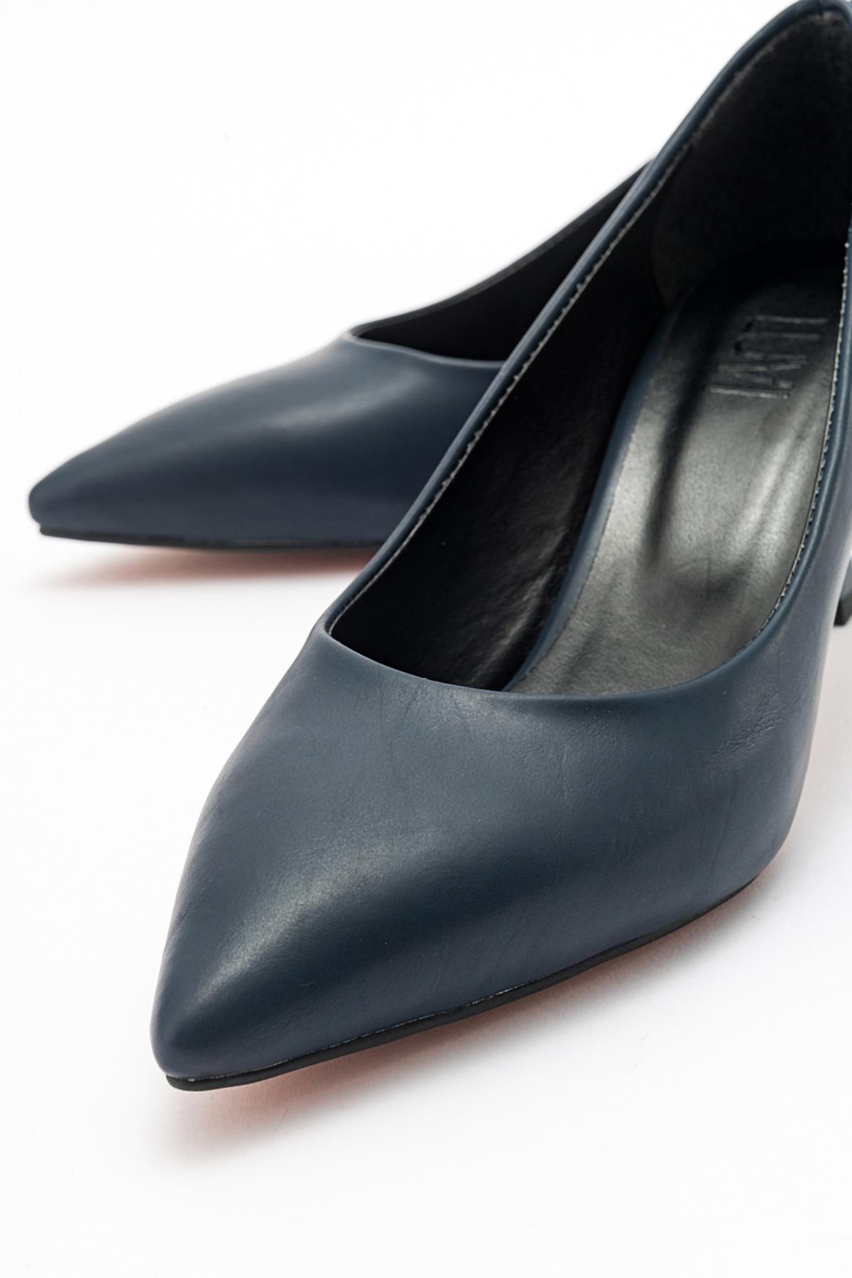 Pedra - Navy Heeled Shoe (Women)