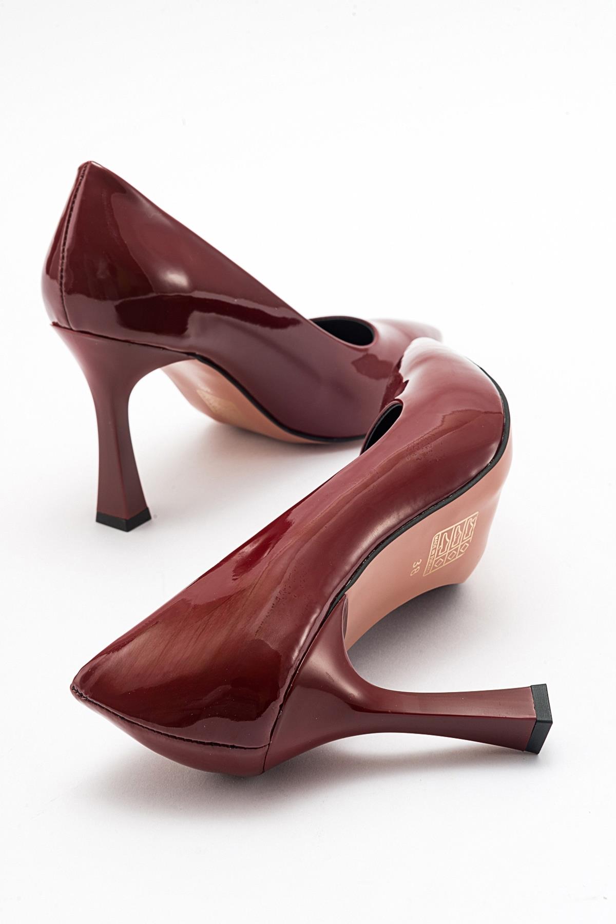 Forest Burgundy Patent Pointed Toe Pump (Women)