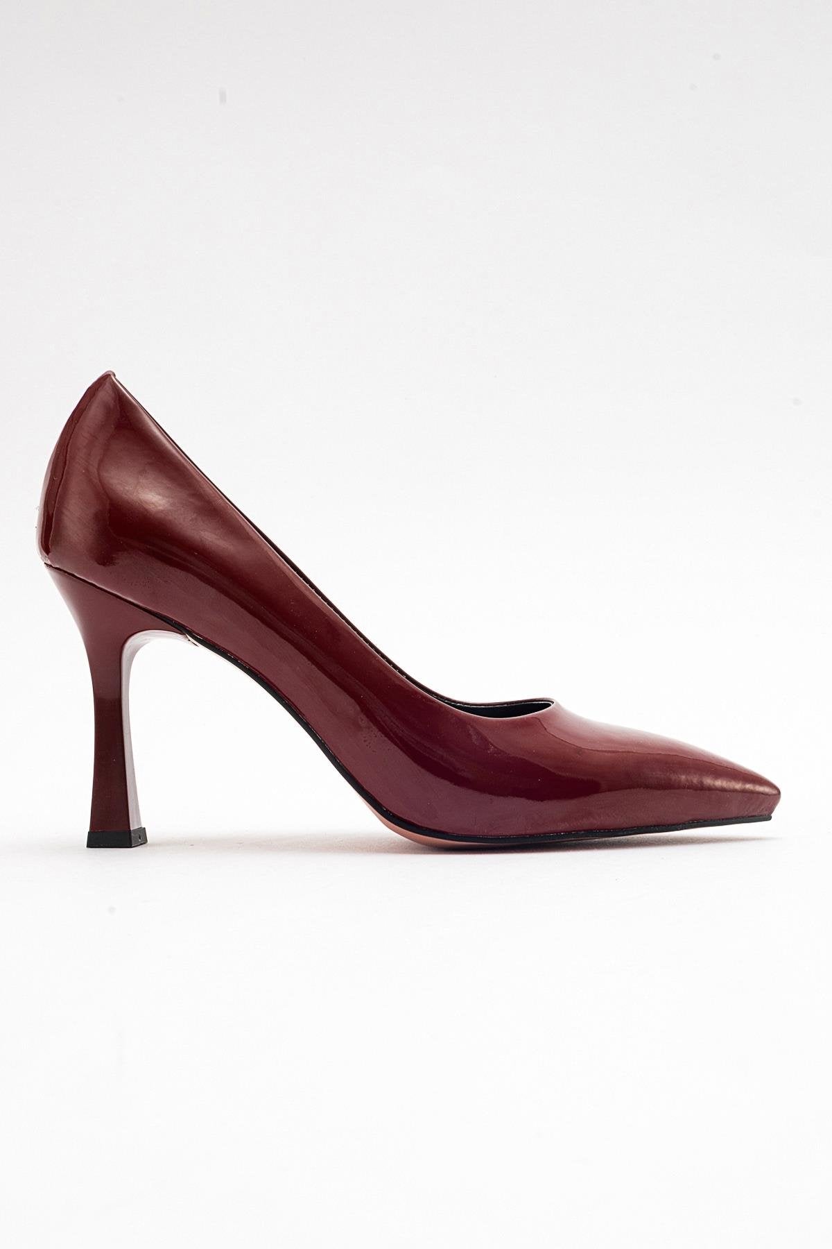 Forest Burgundy Patent Pointed Toe Pump (Women)
