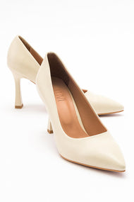 Forest Cream Beige Pointed Toe Pump (Women)