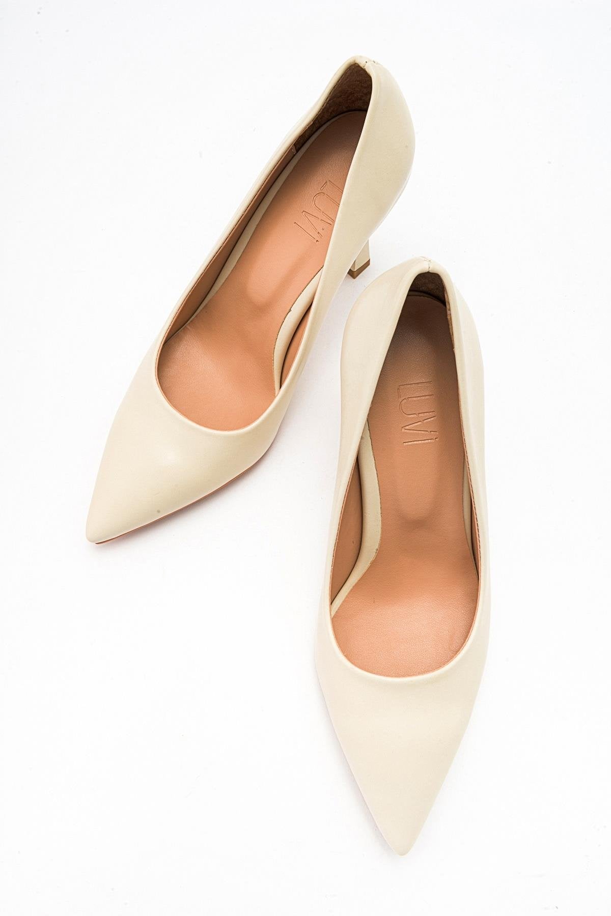 Forest Cream Beige Pointed Toe Pump (Women)