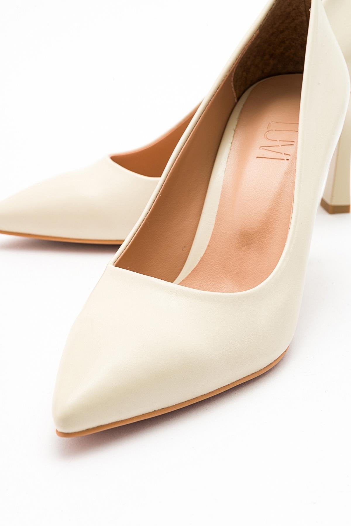 Forest Cream Beige Pointed Toe Pump (Women)