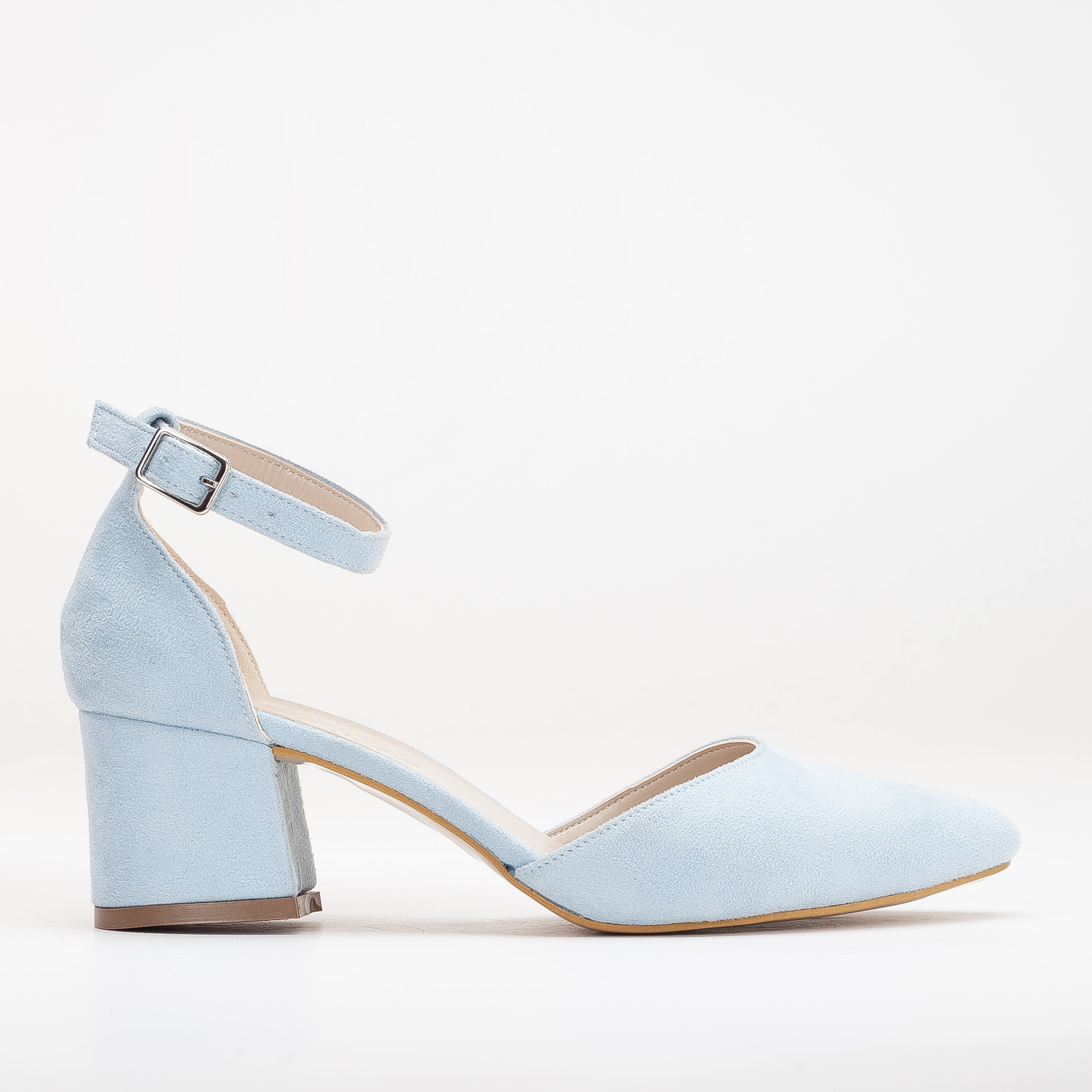 Marcelle - Baby Blue Suede Bridal Shoes