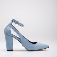Colette - Baby Blue Suede Heels