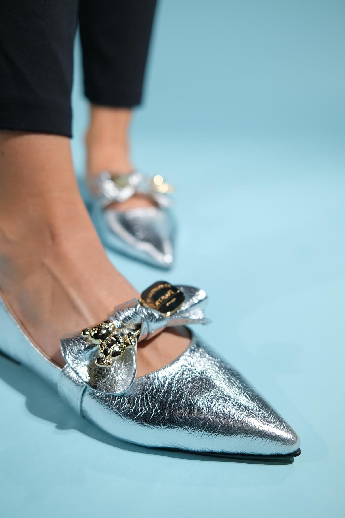 Helsi - Silver Ballet Flat (Women)