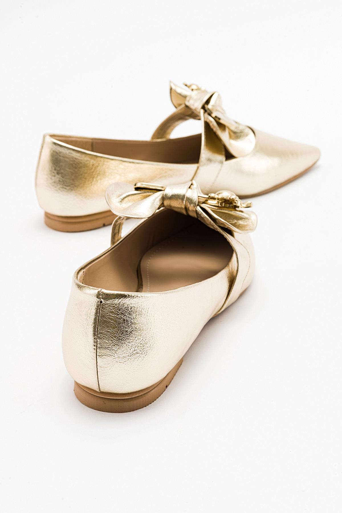 Helsi - Gold Bow Ballet Flat (Women)