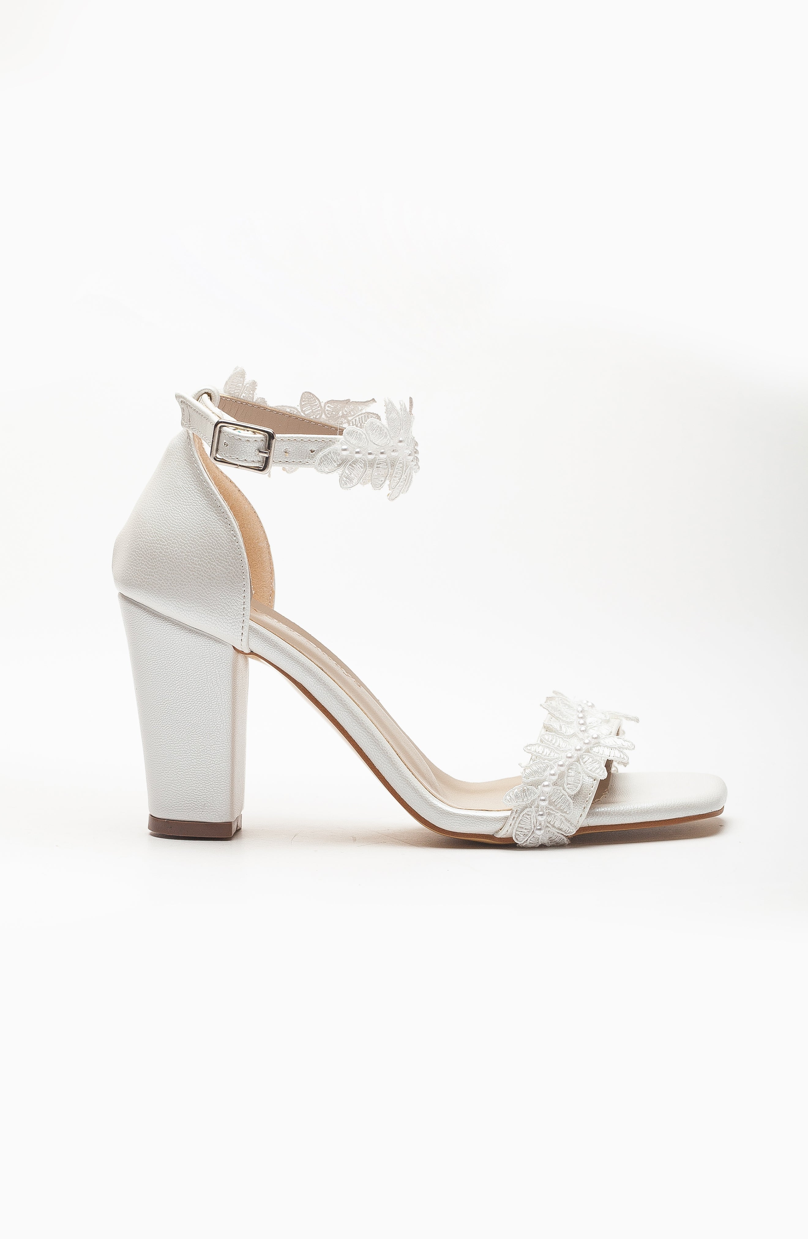 Marlene - Ivory Lace Bridal Heels