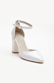 Rossella - Ivory Leather Bridal Heels