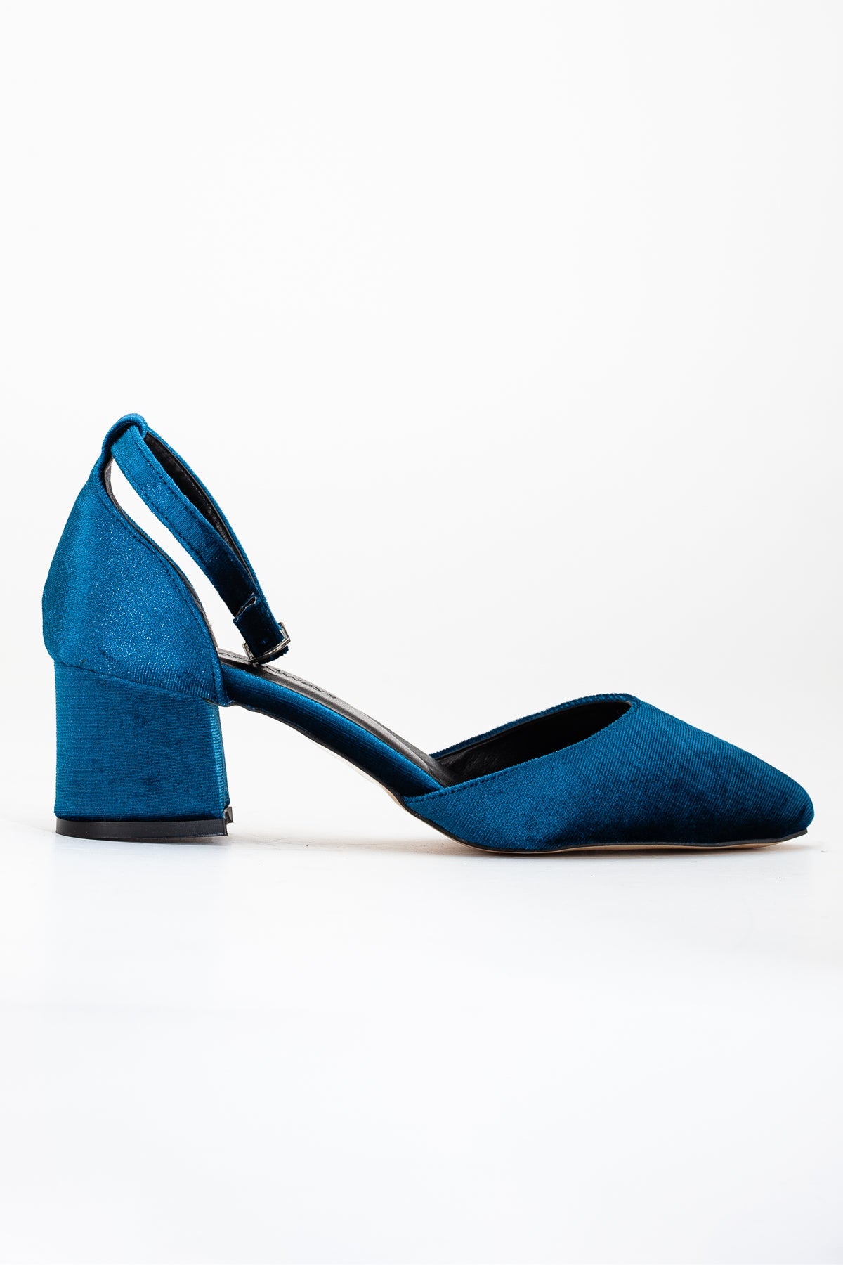 Marcelle - Teal Blue Velvet Pumps