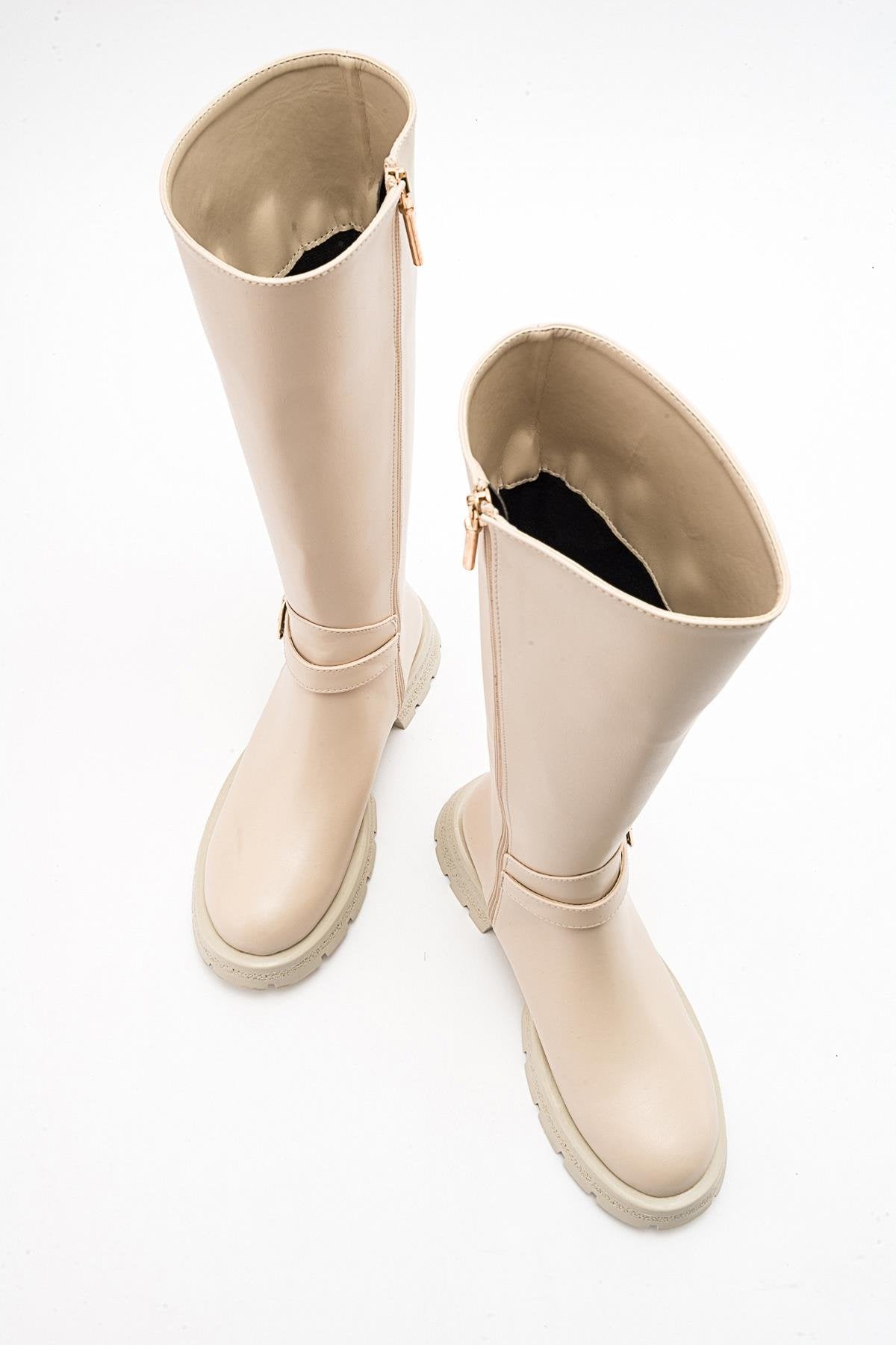 Covela - Beige Knee-High Boot (Women)