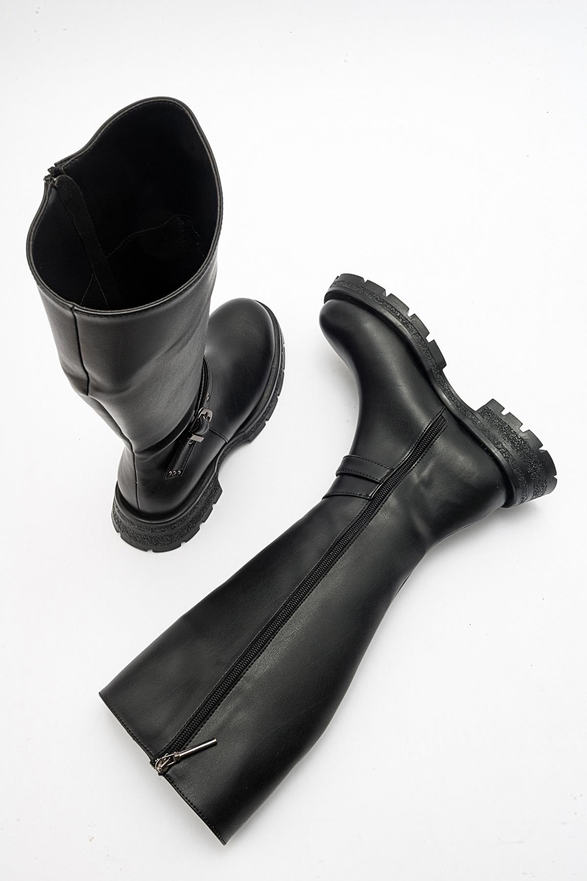 Covela - Black Knee-High Boot (Women)