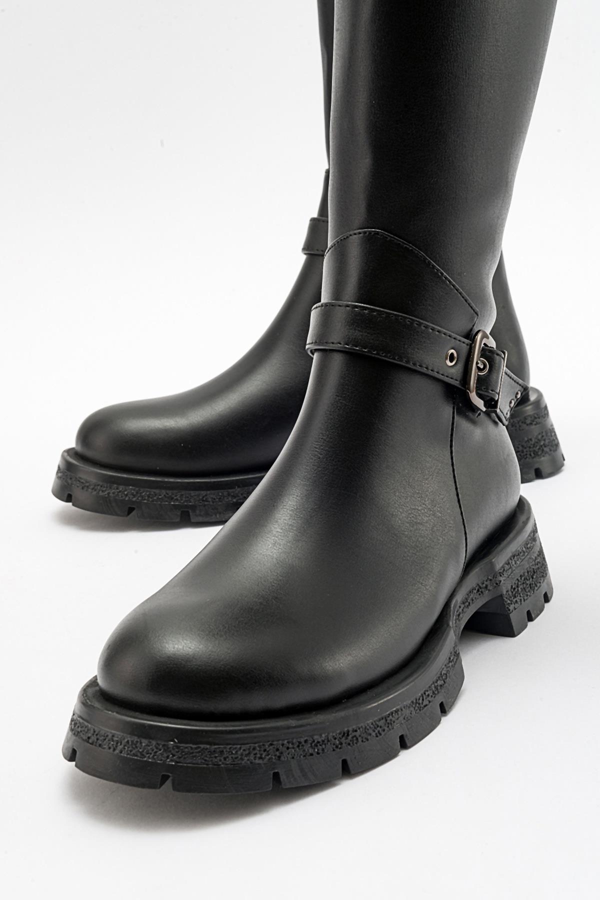 Covela - Black Knee-High Boot (Women)