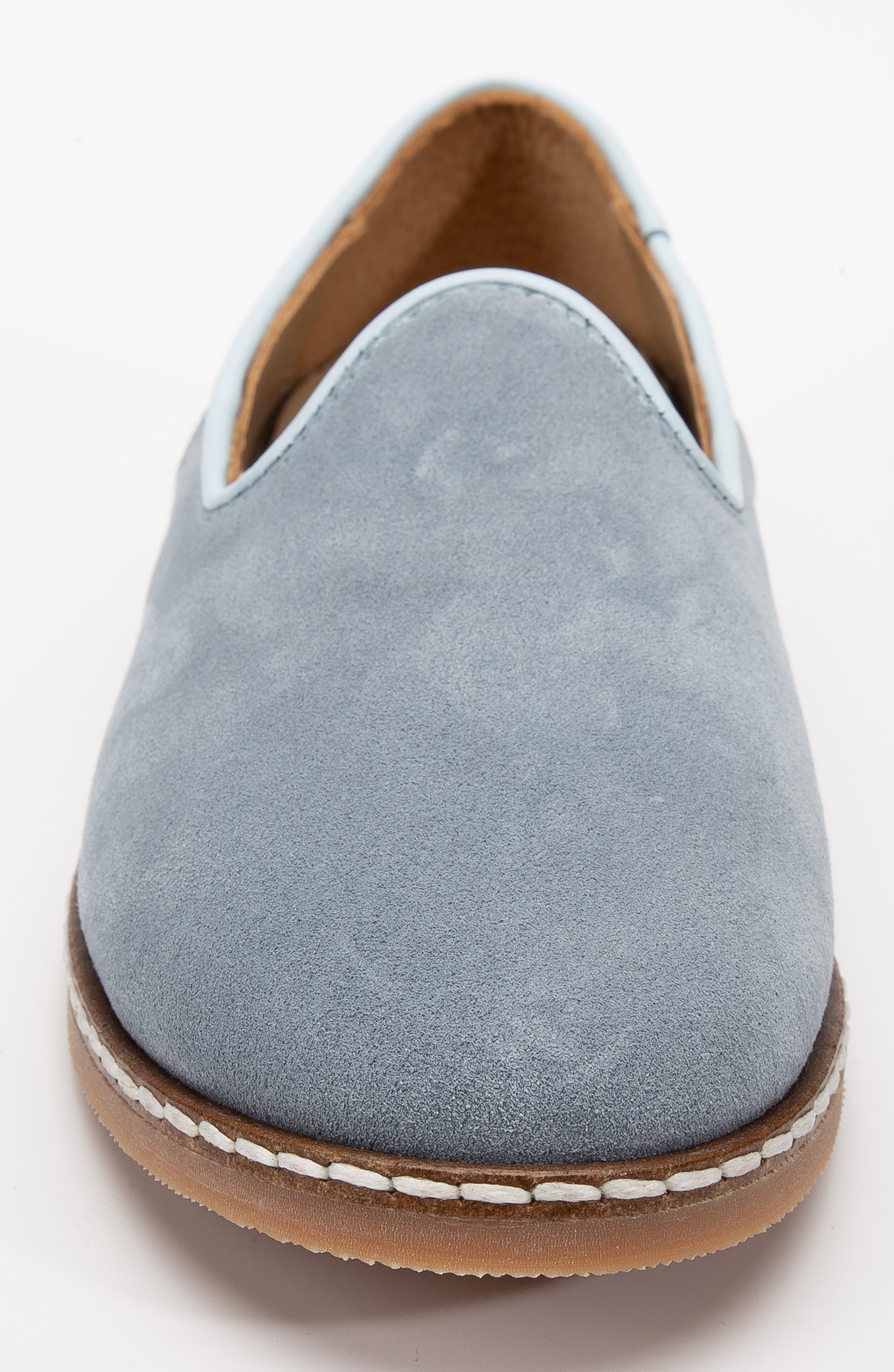 Istanbul - Dusty Blue Suede Leather Slip On (Women)