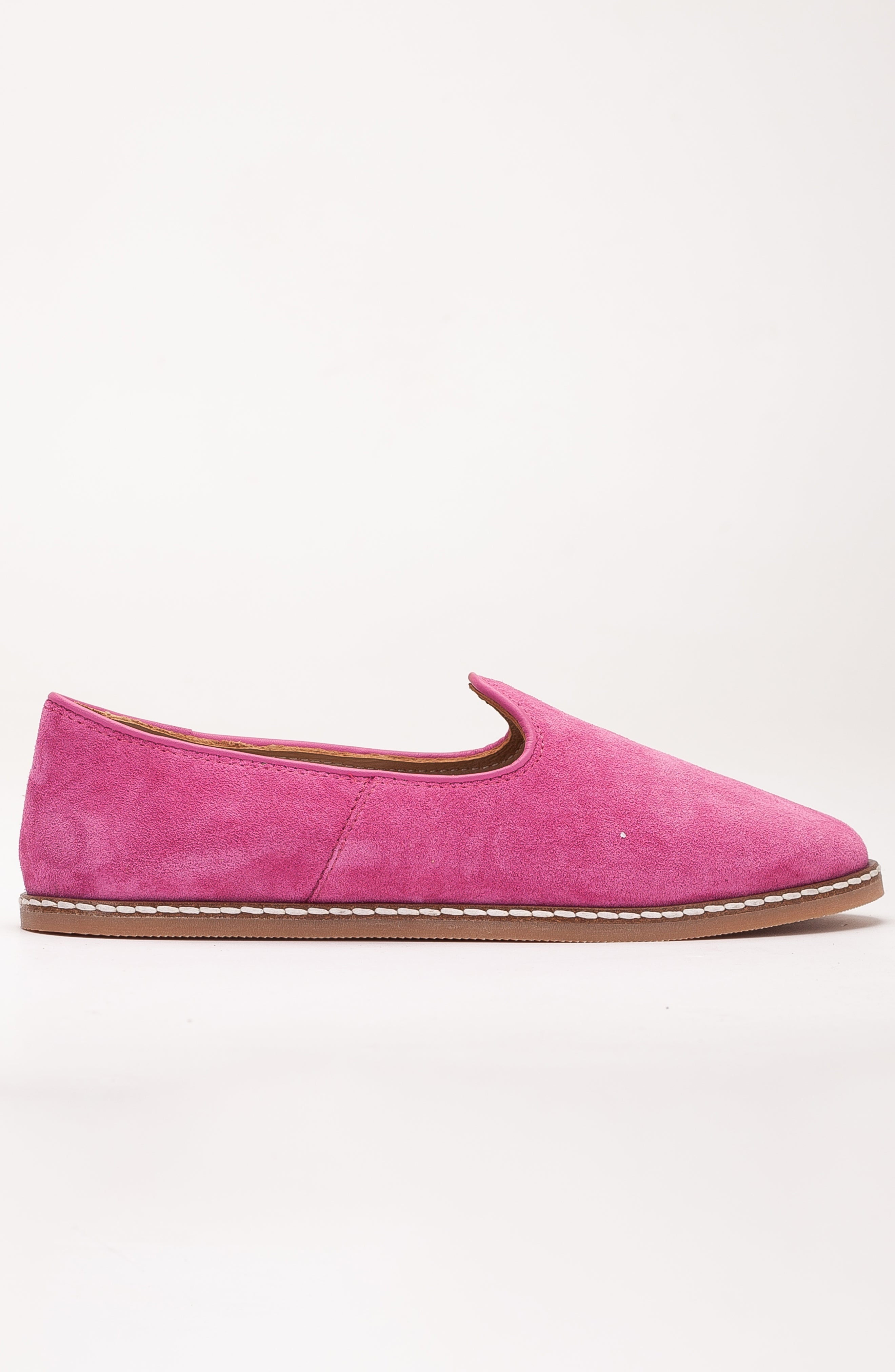 Istanbul - Fuchsia Pink Suede Leather Slip On (Women)