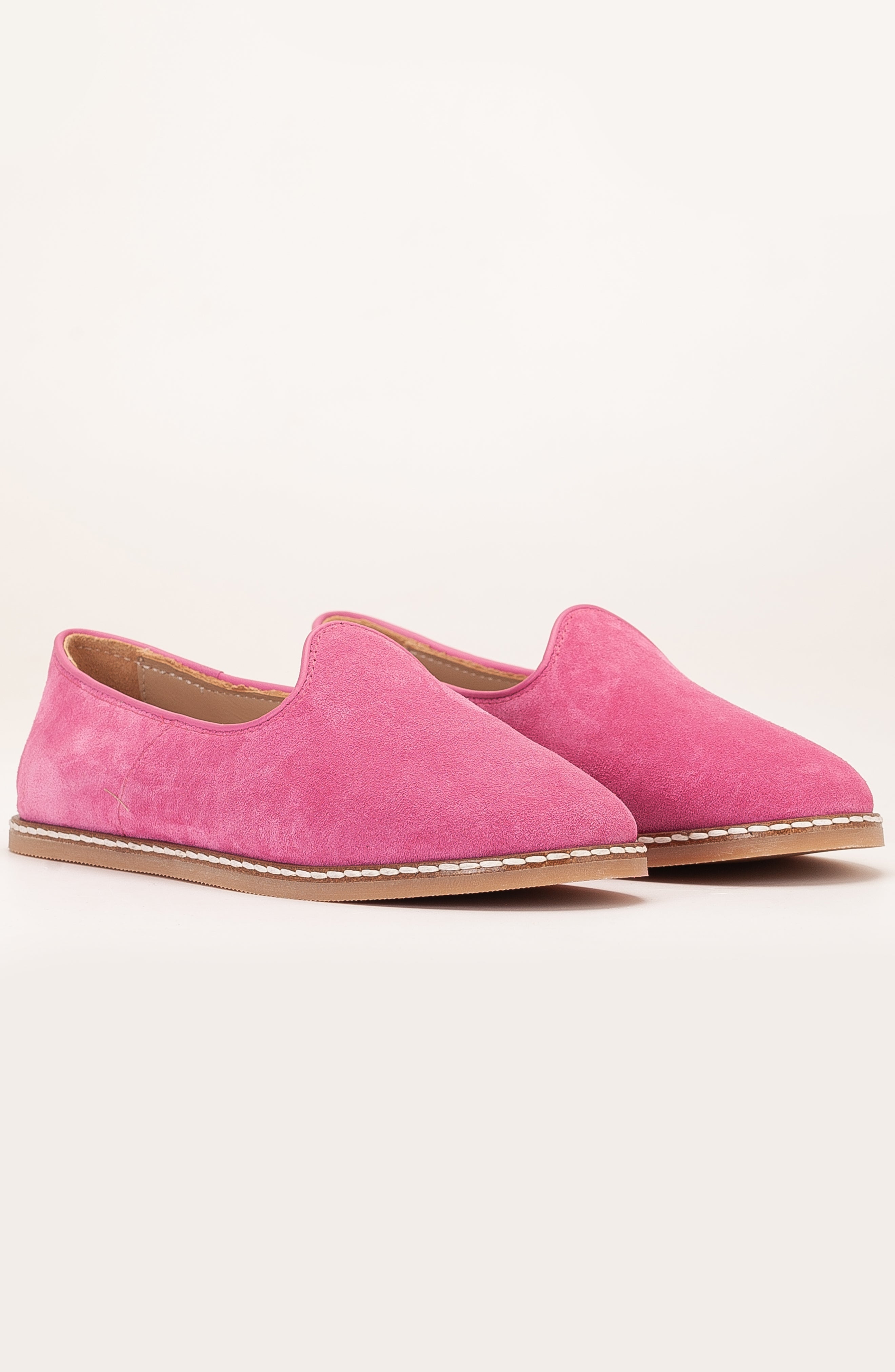 Istanbul - Fuchsia Pink Suede Leather Slip On (Women)