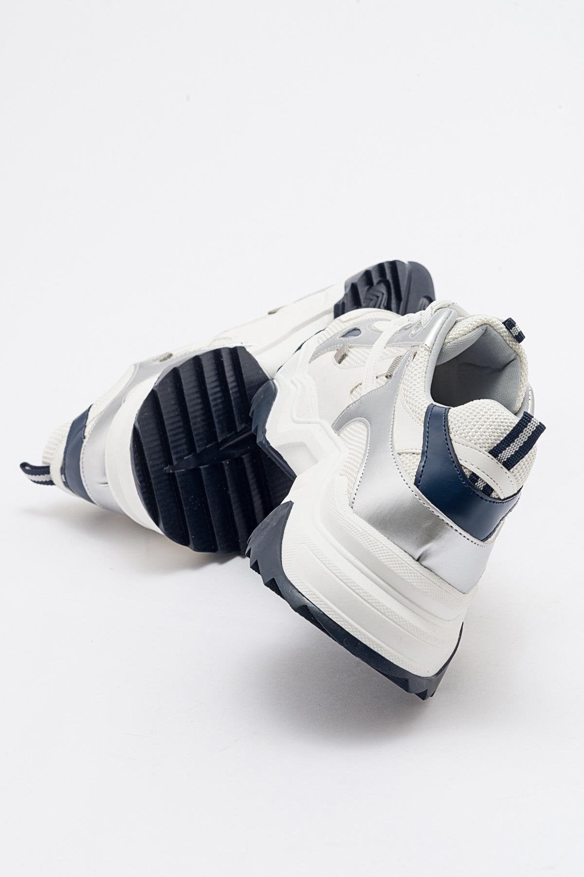 Loretta - White-Navy Sneaker (Women)