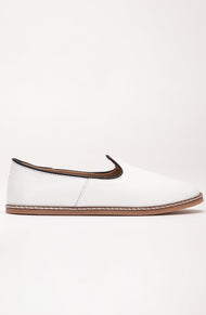 Dalya - White Leather Slip On (Women)