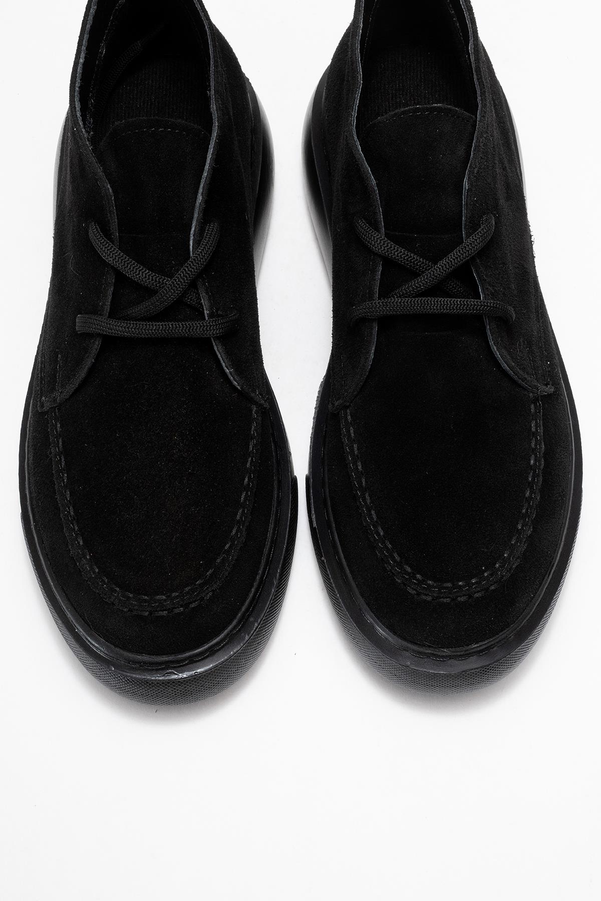 Lilya - Black Genuine Leather Chukka Boot (Women)