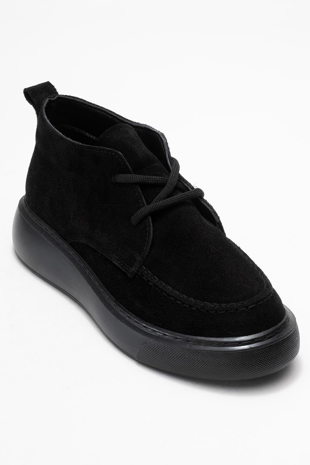 Lilya - Black Genuine Leather Chukka Boot (Women)