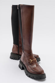 Chapel - Cognac Buckle Stretch Boot (Women)