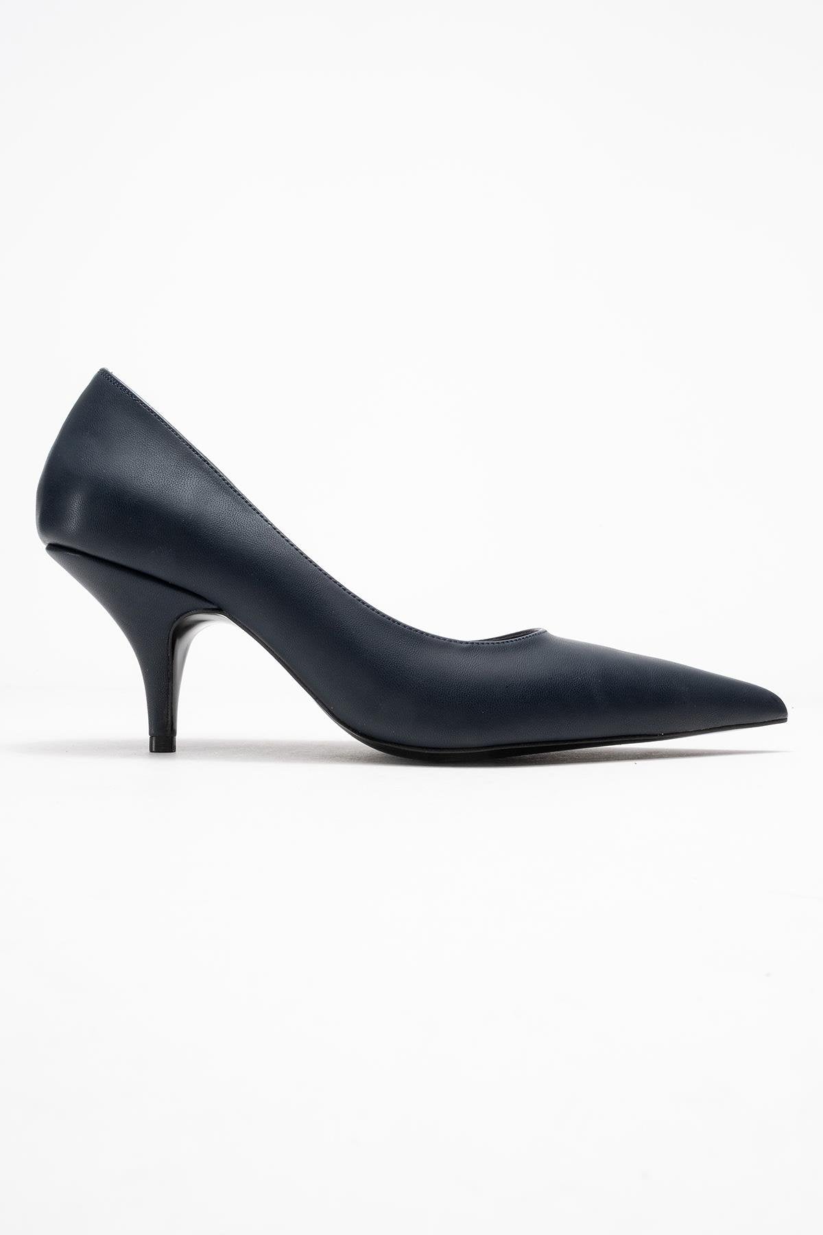 Marcus - Navy Heeled Pump (Women)