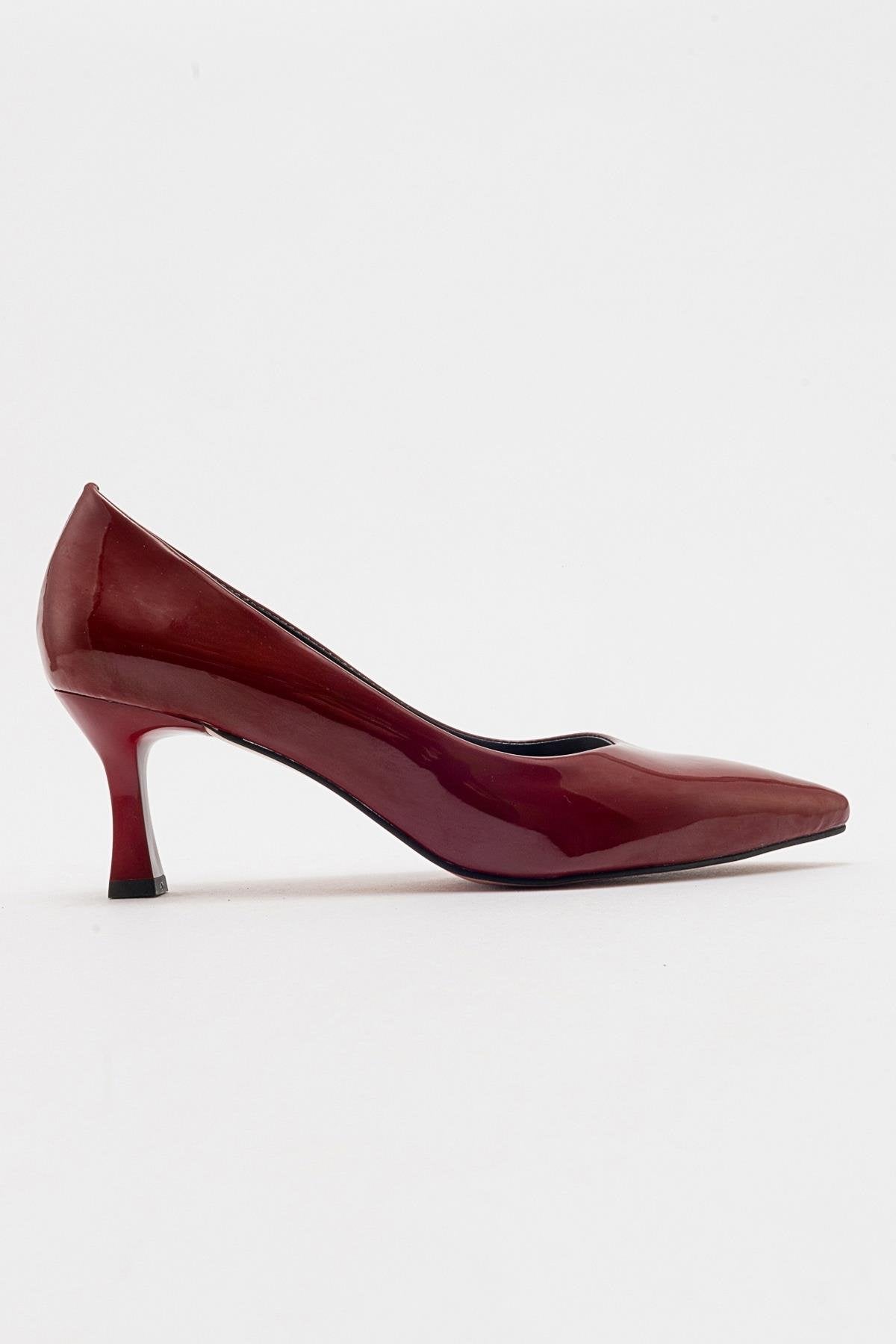 Pedra - Burgundy Patent Heeled Shoe (Women)