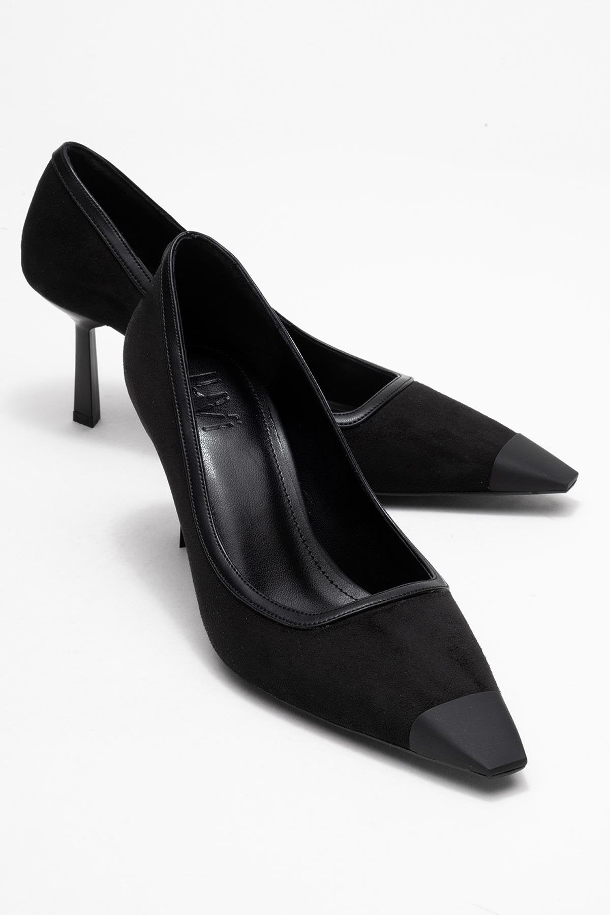 Rona - Black Matte Toe Heeled Shoe (Women)