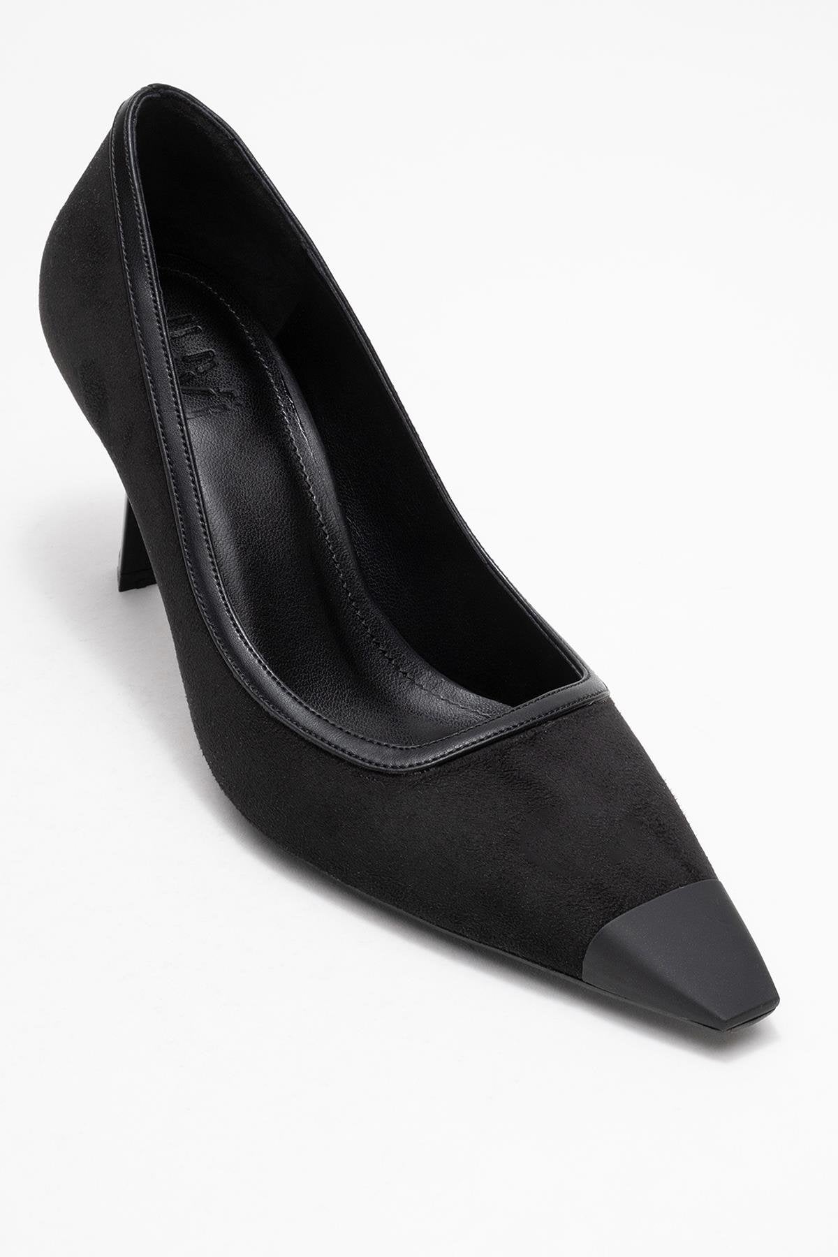Rona - Black Matte Toe Heeled Shoe (Women)