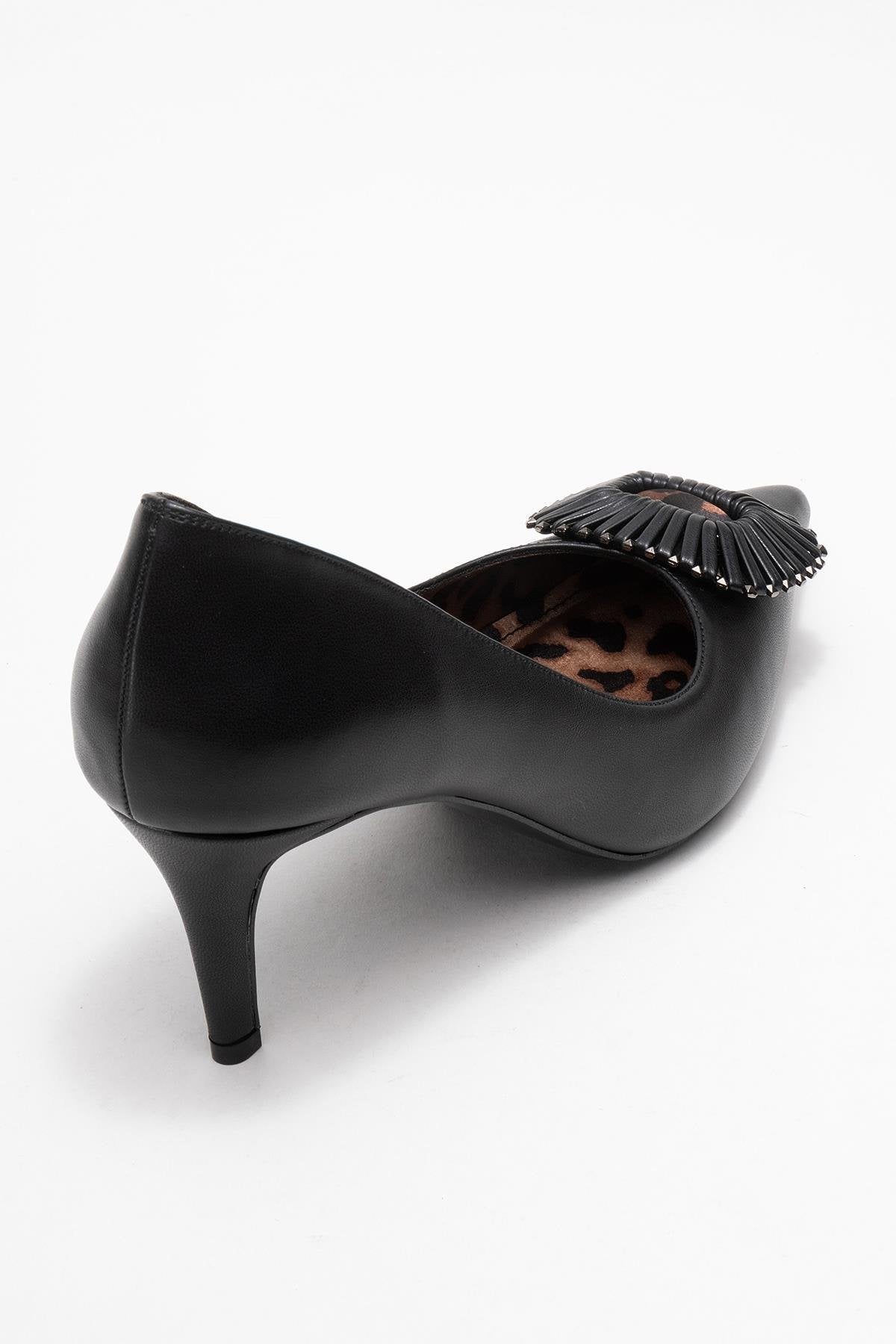 Great - Black Buckle Heeled Shoe (Women)