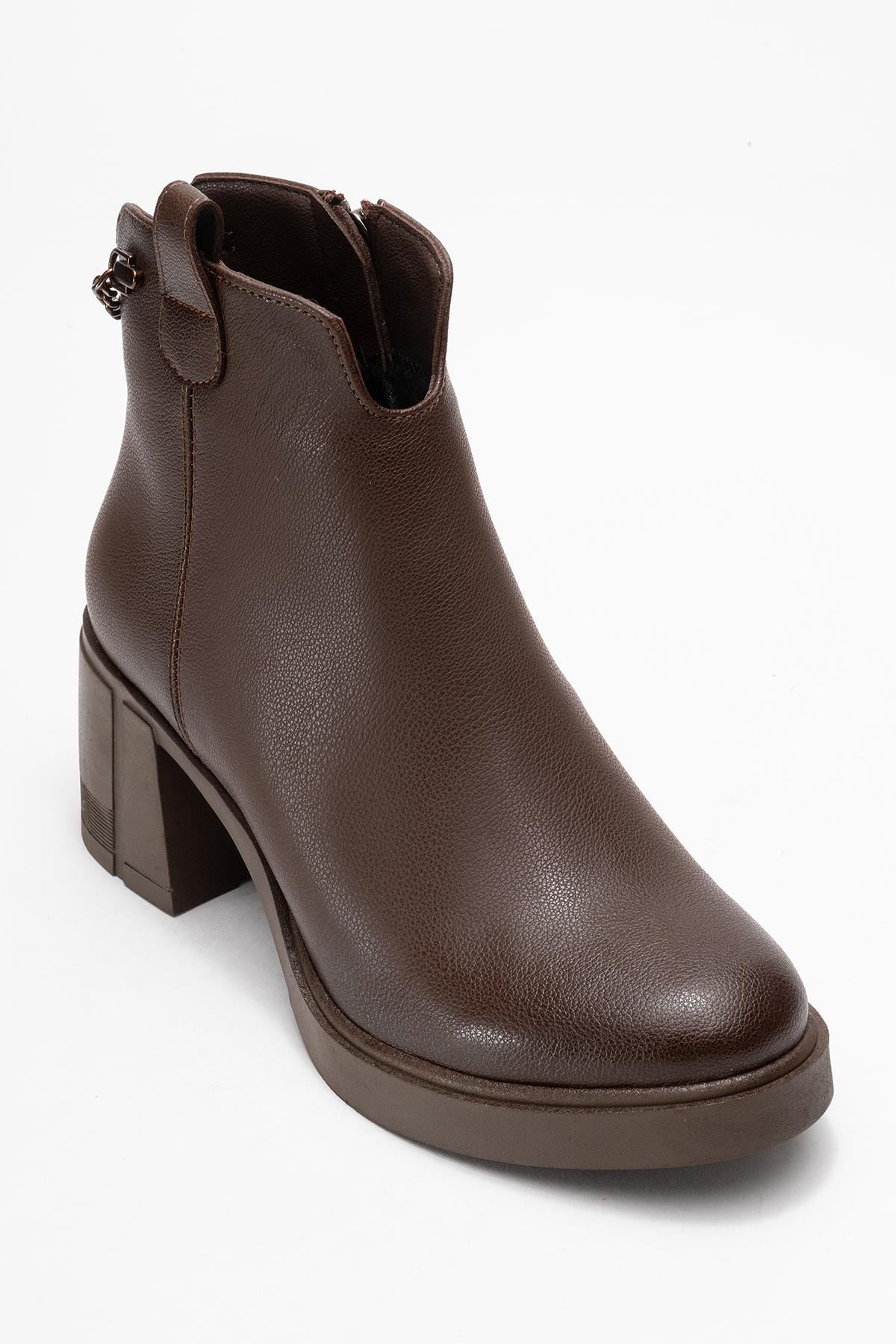 Mier - Brown Ankle Boot (Women)